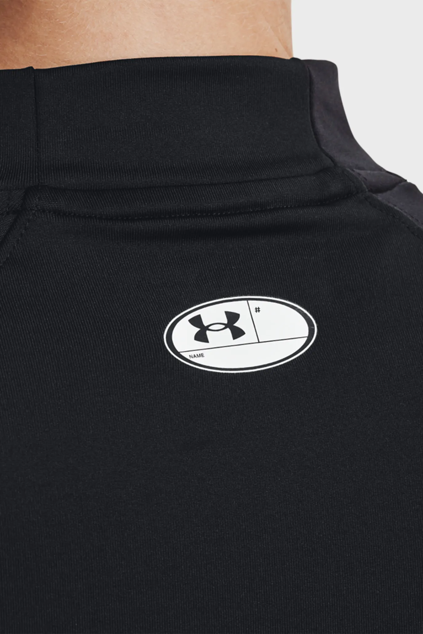 Жіночий чорний лонгслів UA CG Authentics Mockneck-BLK 4