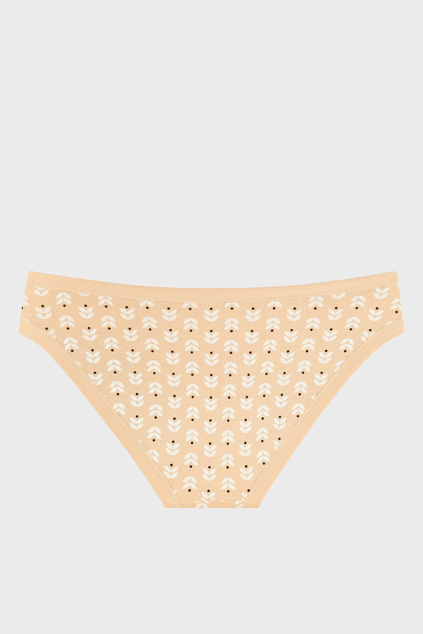 Жіночі бежеві трусики з візерунком 2