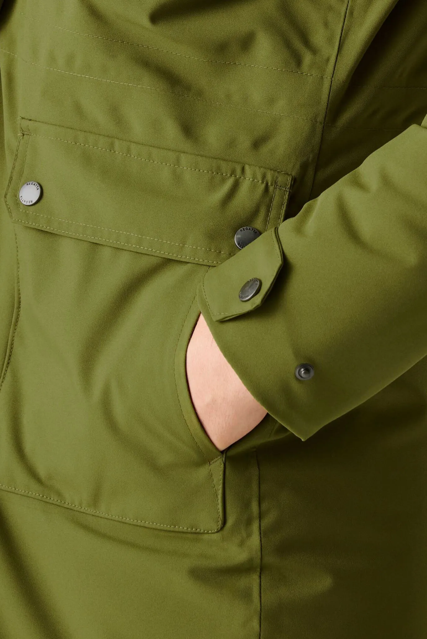 Жіноча зелена парка 6