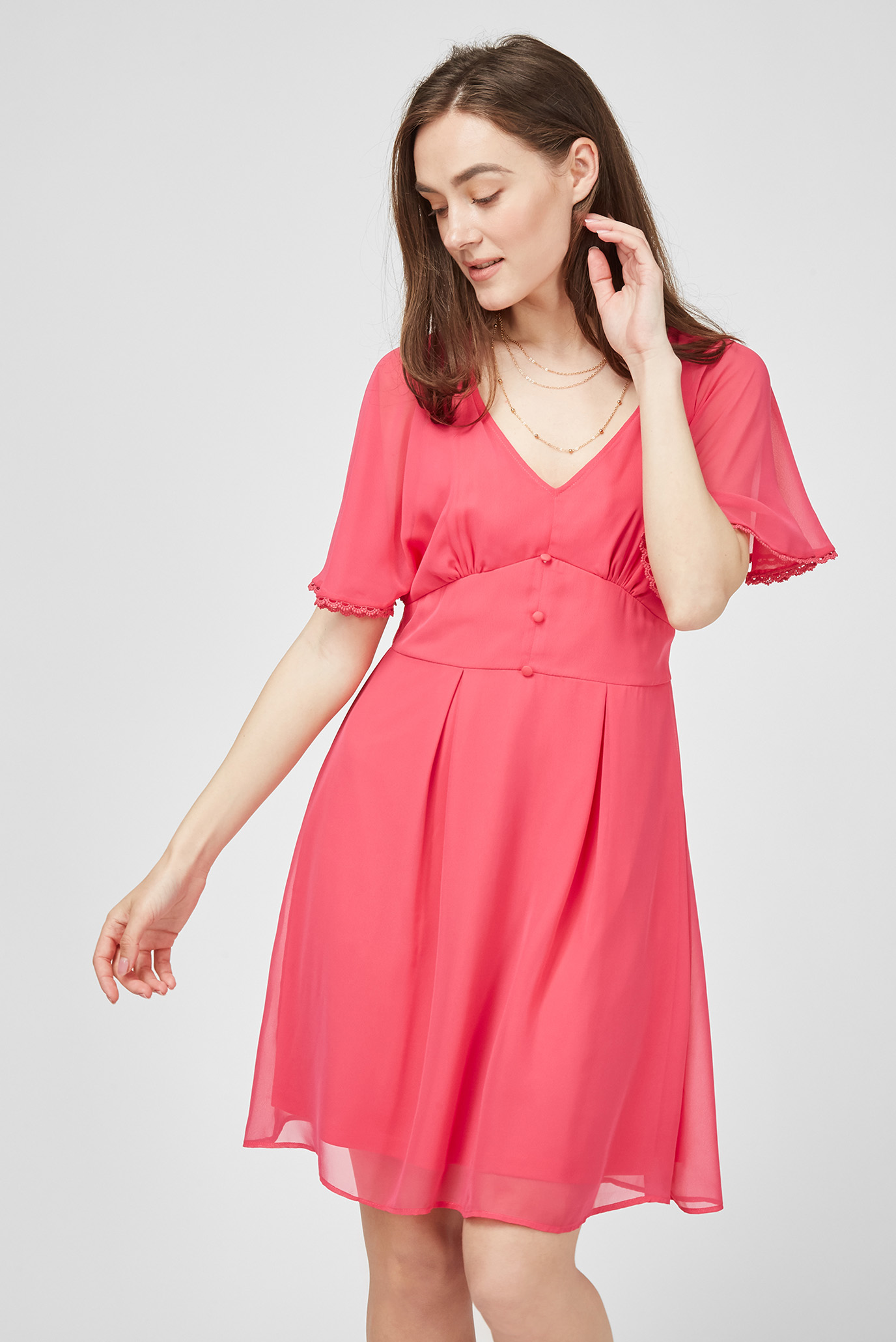 Жіноча рожева сукня 1