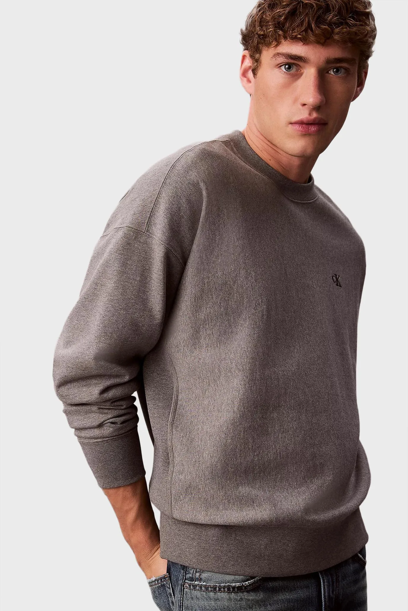 Чоловічий сірий світшот PREMIUM TERRY MONOGRAM 3