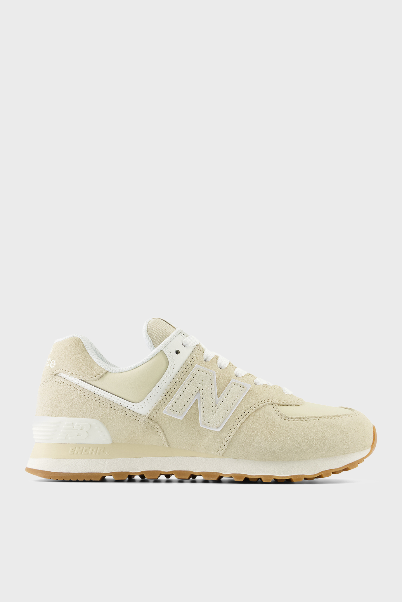 Женские бежевые кроссовки 574 New Balance WL574QB2 — MD-Fashion
