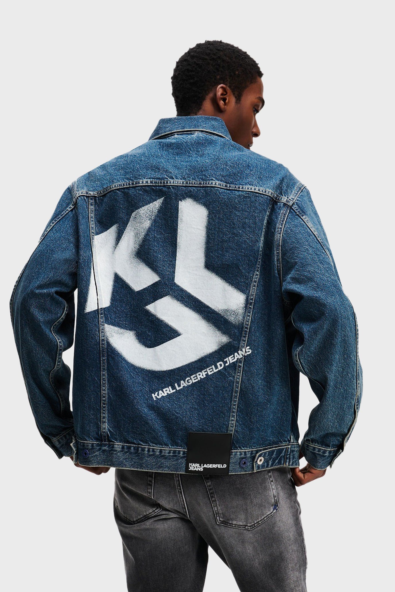 Чоловіча синя джинсова куртка KLJ RELAXED LOGO DENIM JACKET 1