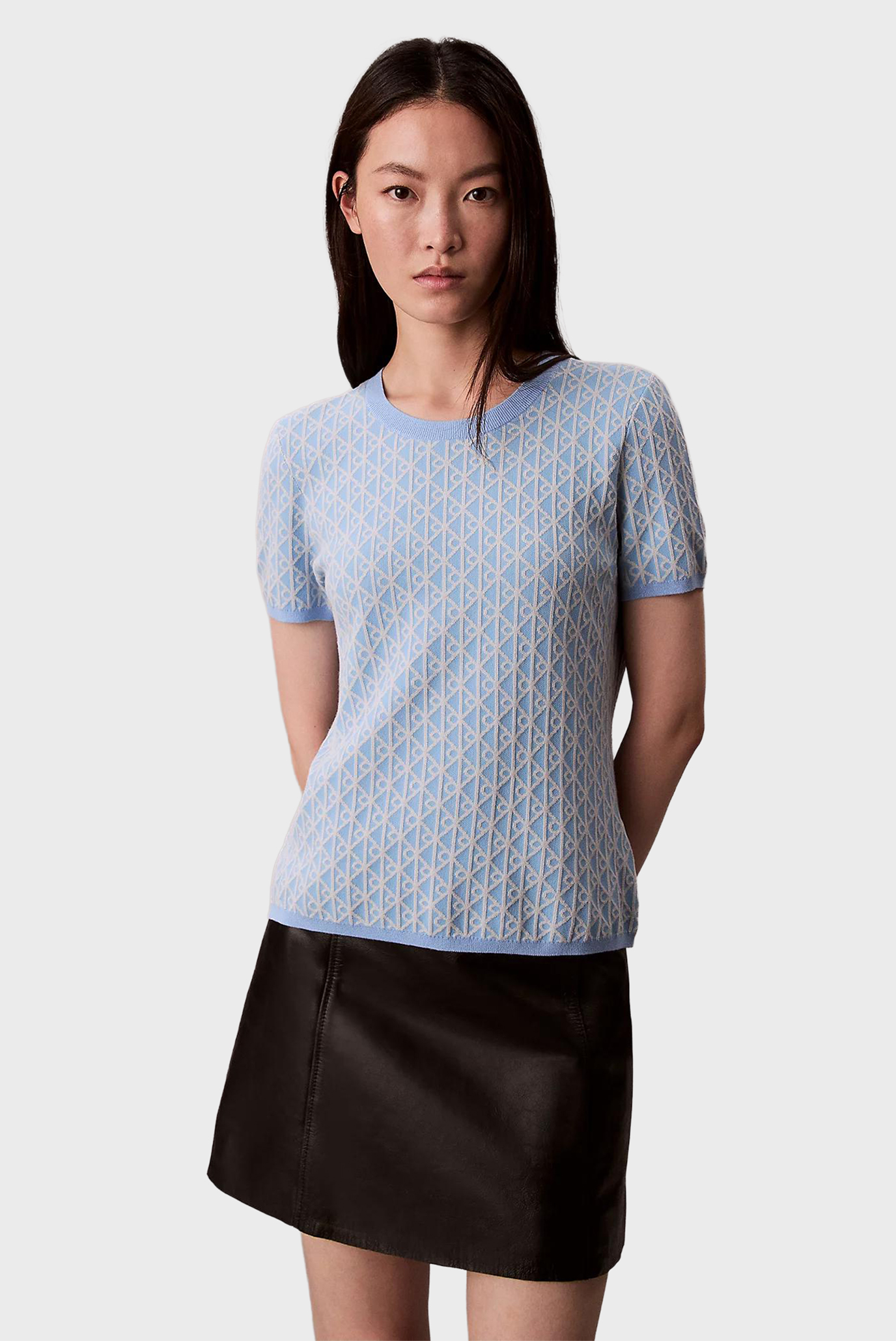 Женский голубой джемпер с узором Cap Sleeve Snowy Baby Голубой M Calvin Klein LV044D313G Женский голубой джемпер с узором Cap Sleeve Snowy Baby Голубой M Calvin Klein LV044D313G