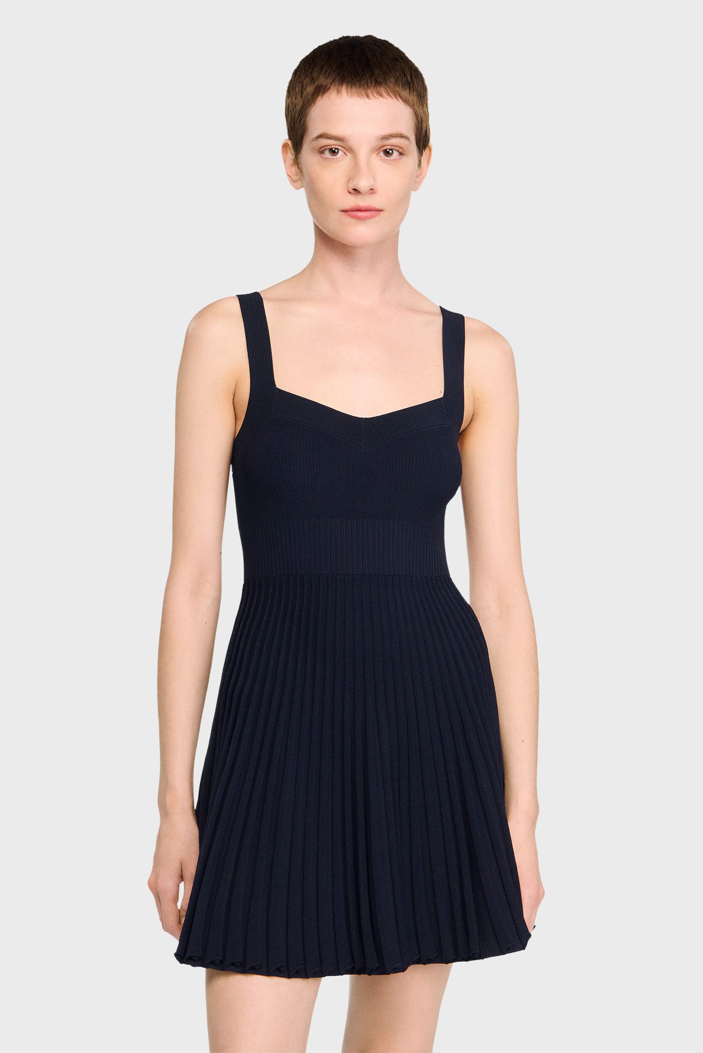 Женское темно-синее платье Синий 36 Sandro SFPRO04497_Navy Blue Женское темно-синее платье Синий 36 Sandro SFPRO04497_Navy Blue