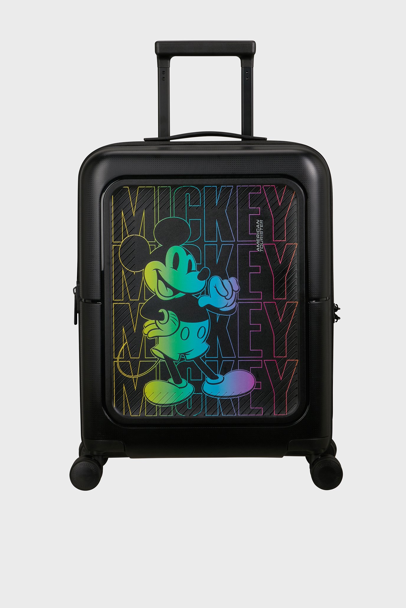 Детский черный чемодан 55 см DASHPOP DISNEY MICKEY NEON GRADIENT 1