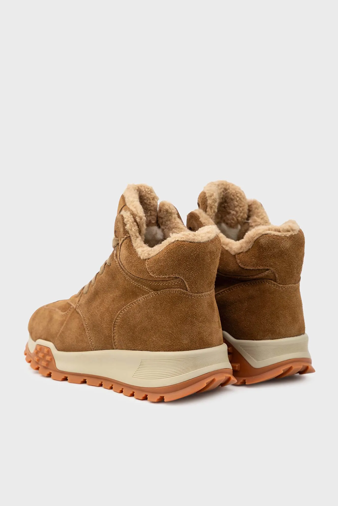 Жіночі коричневі замшеві хайтопи 4