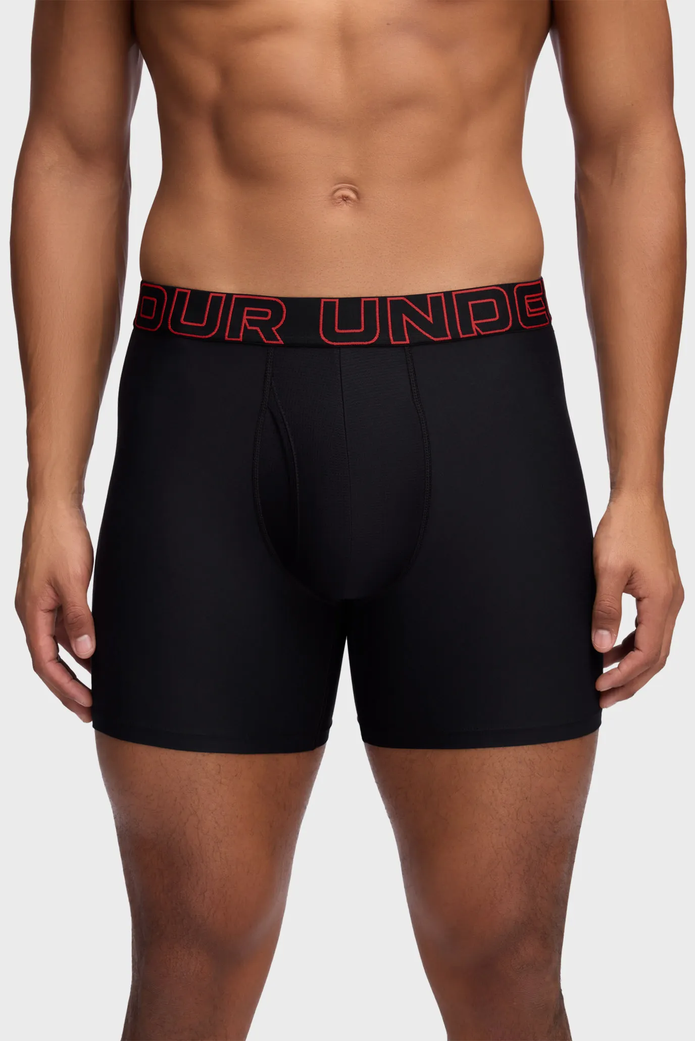 Чоловічі чорні боксери (3 шт) UA PERFORMANCE TECH - SOLID 6 IN 3PK 2