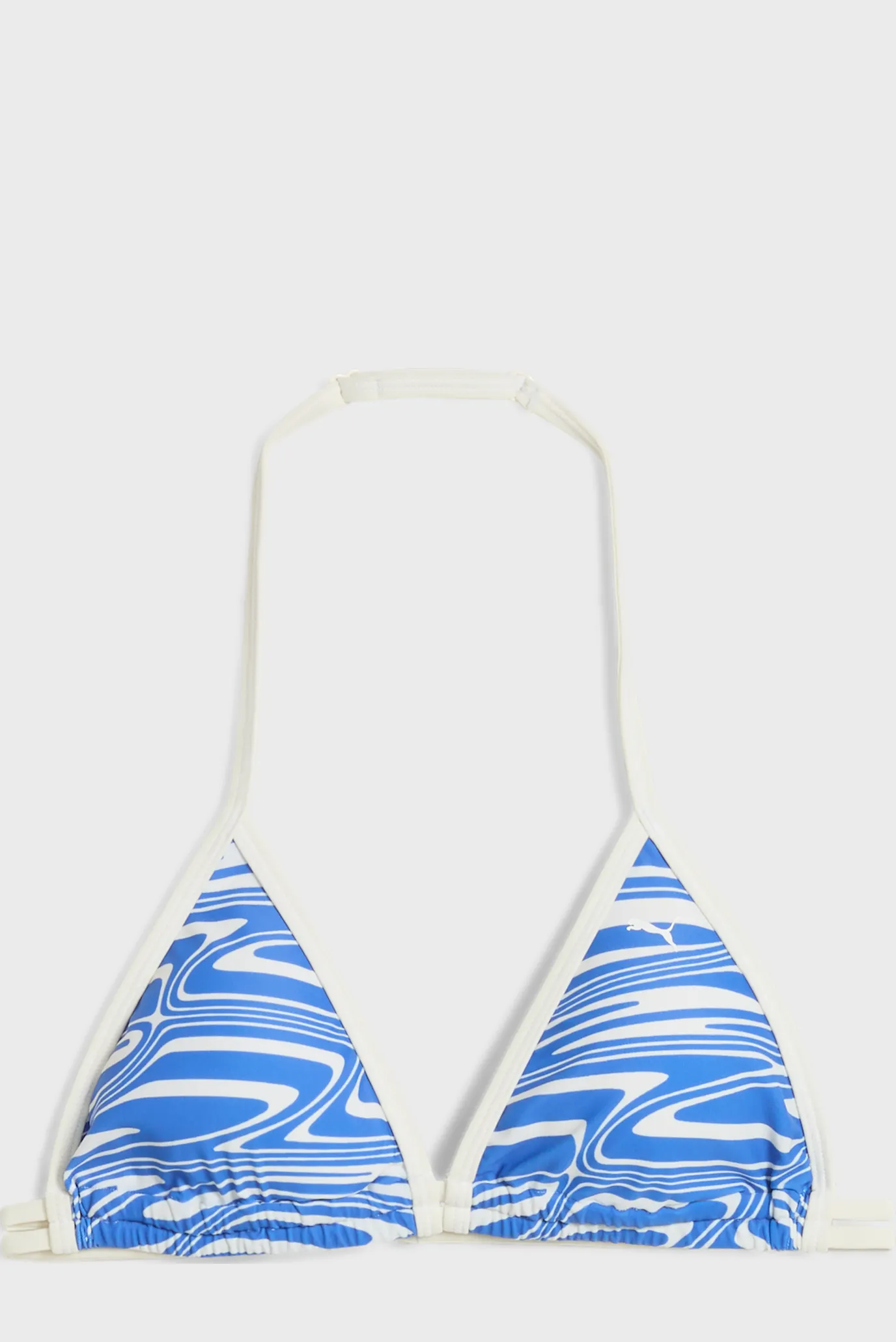 Женский голубой лиф от купальника с узором Triangle Top Women 1