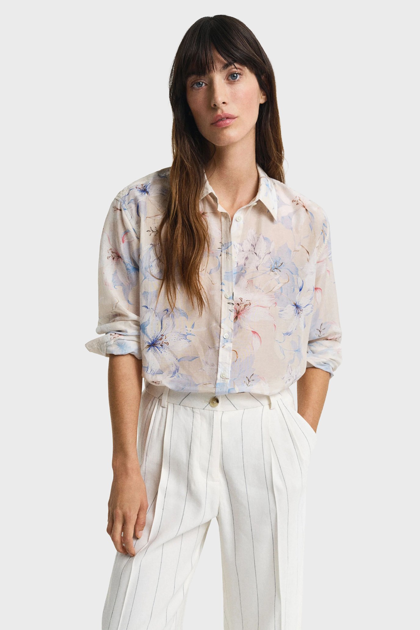 Женская бежевая блуза с узором REL FLORAL PRINT Бежевый 36 Gant 4300478 Женская бежевая блуза с узором REL FLORAL PRINT Бежевый 36 Gant 4300478