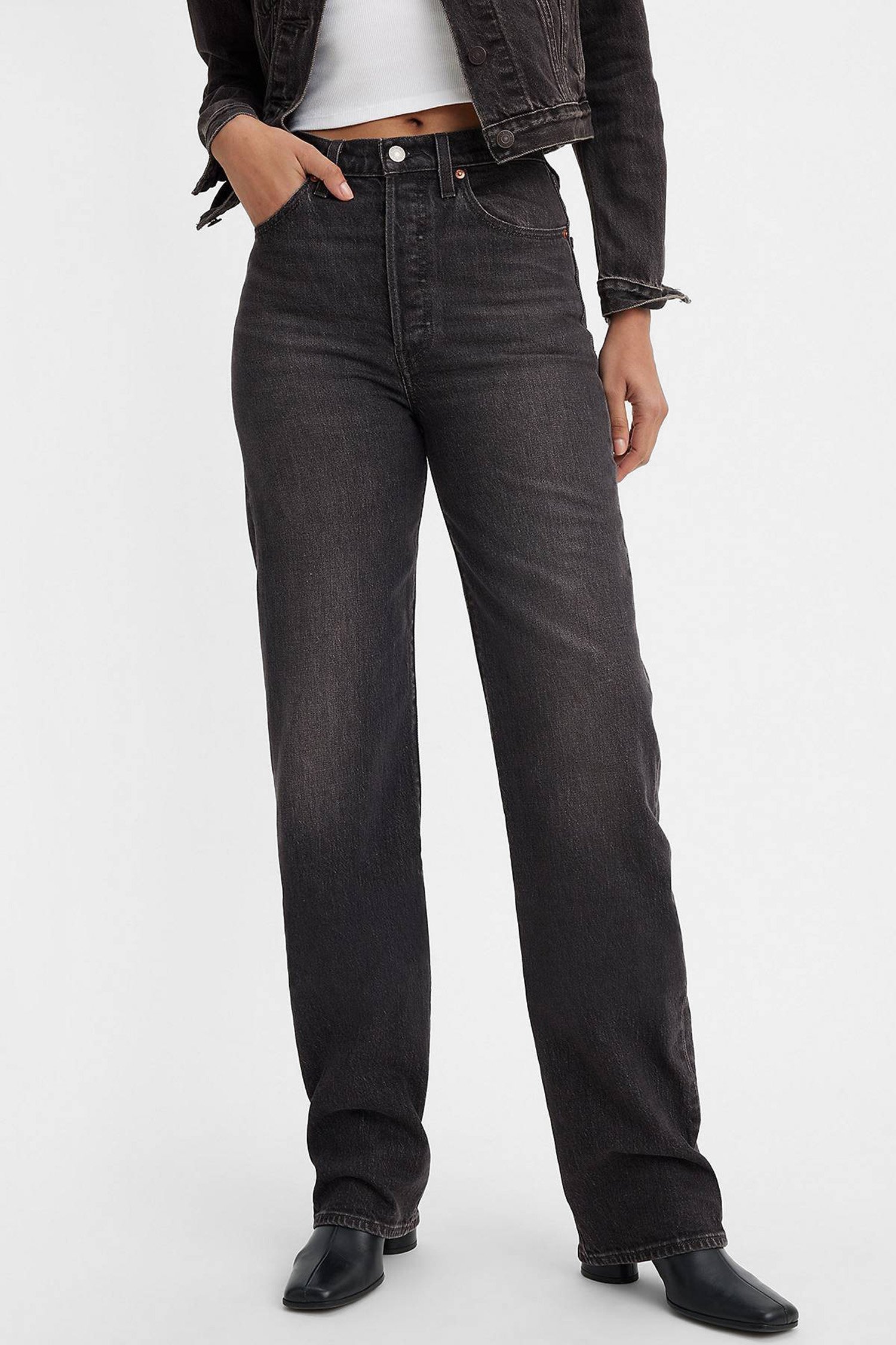 Жіночі чорні джинси RIBCAGE 1
