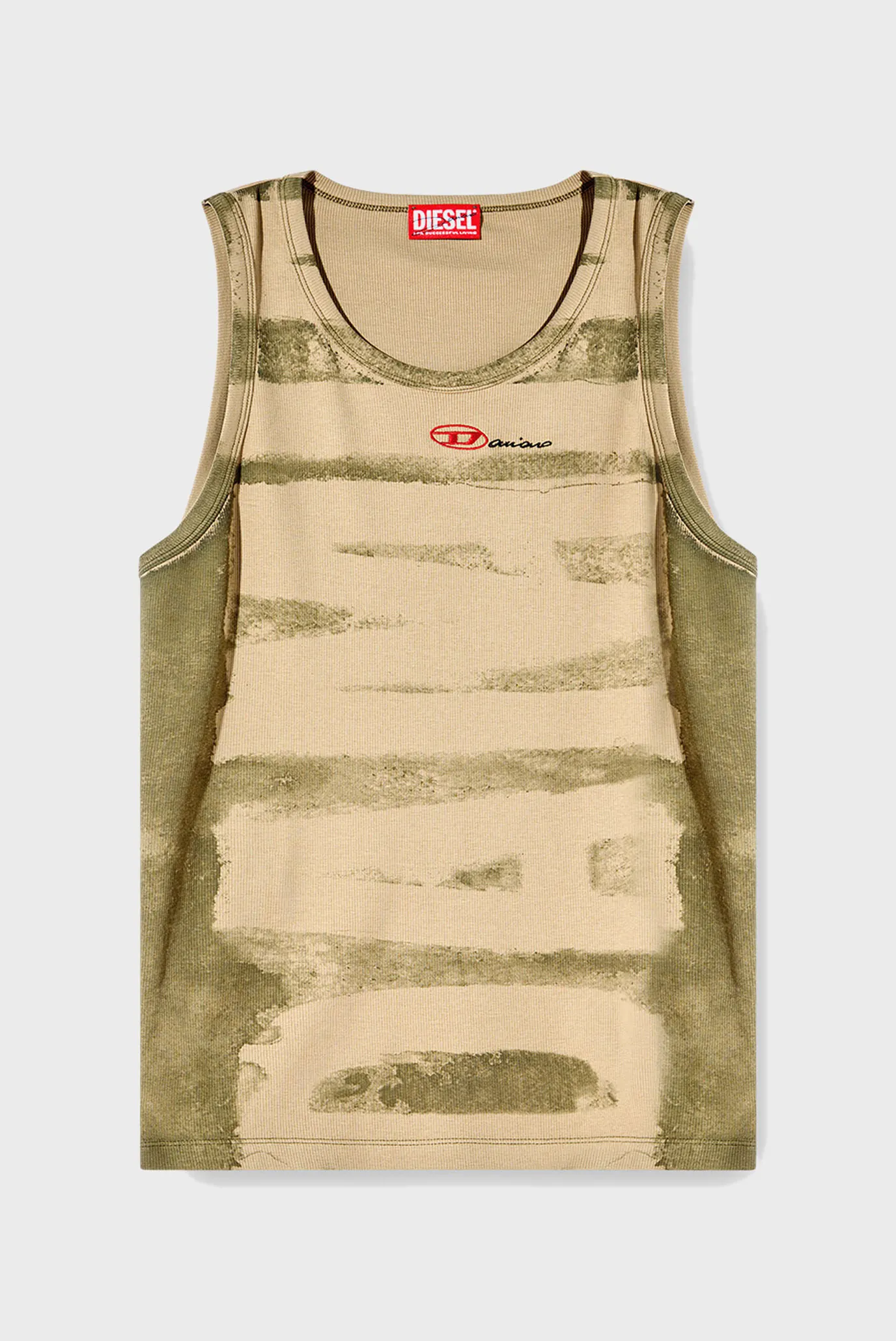 Чоловіча зелена майка T-LIFTY-BLEEDING-DD Diesel x Damiano David 5