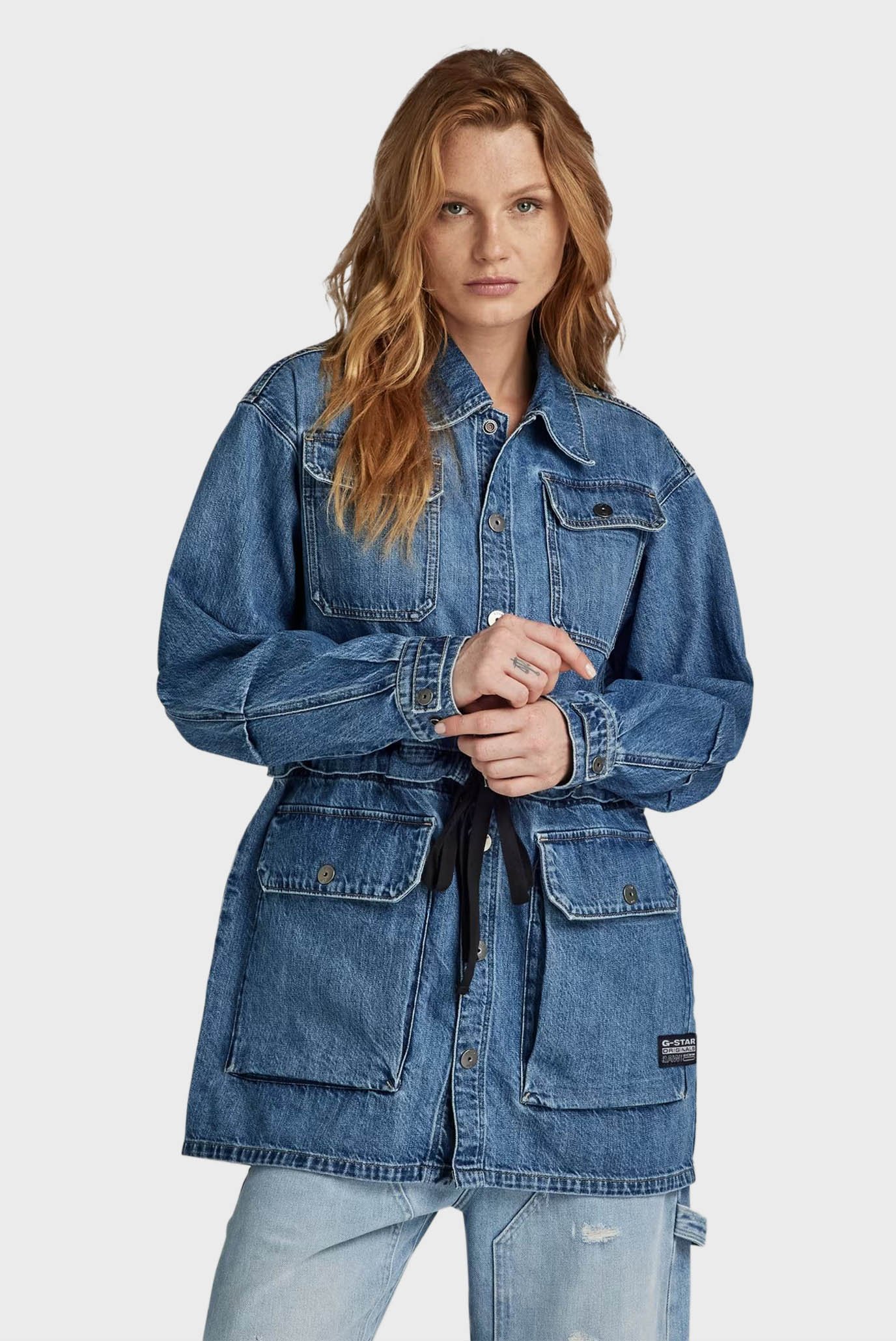 Женская синяя джинсовая куртка Modular Utility Синий S G-Star RAW D24346,D536 Женская синяя джинсовая куртка Modular Utility Синий S G-Star RAW D24346,D536