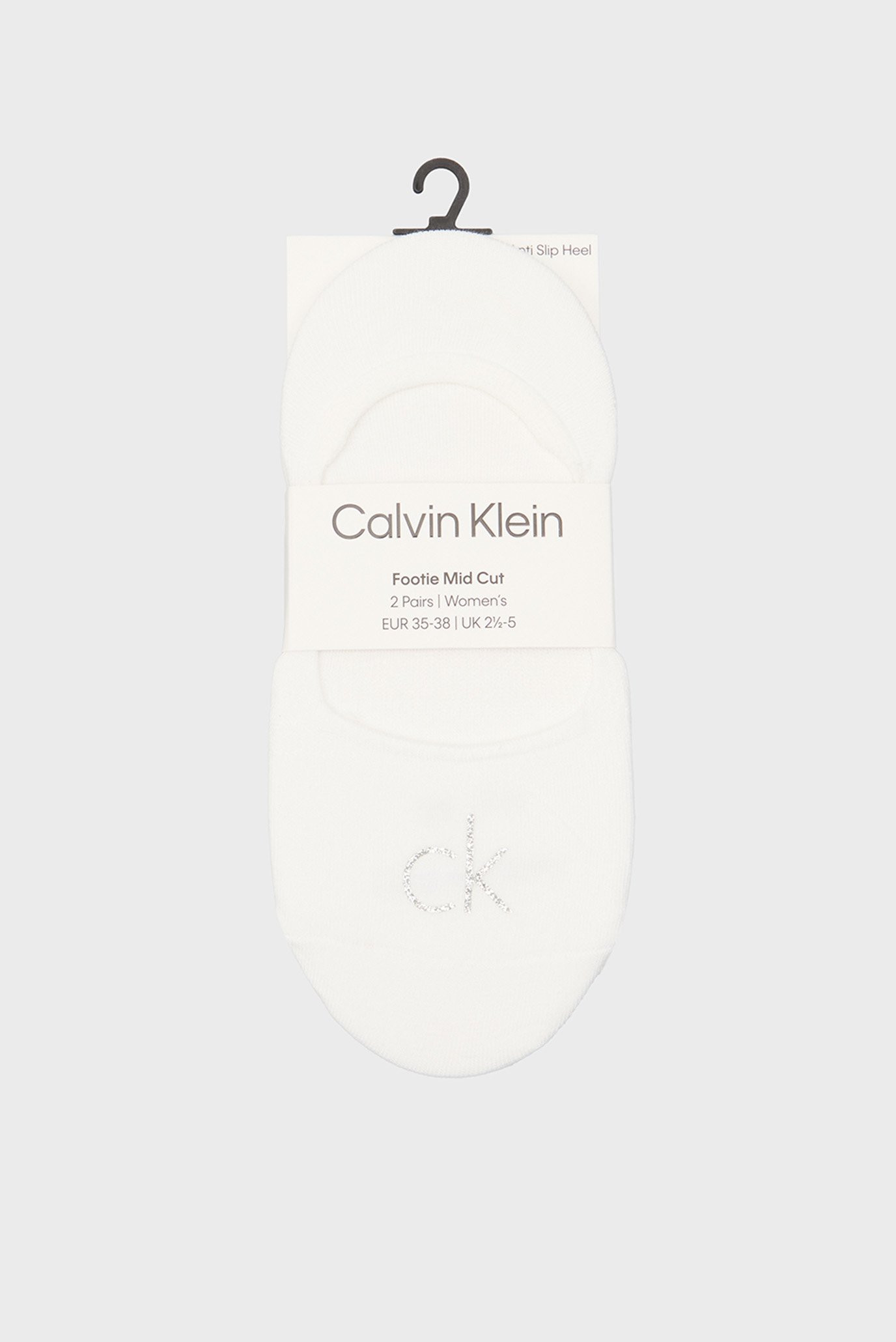Женские белые следы (2 пары) MID CUT Белый 39-42 Calvin Klein 701228800 Женские белые следы (2 пары) MID CUT Белый 39-42 Calvin Klein 701228800