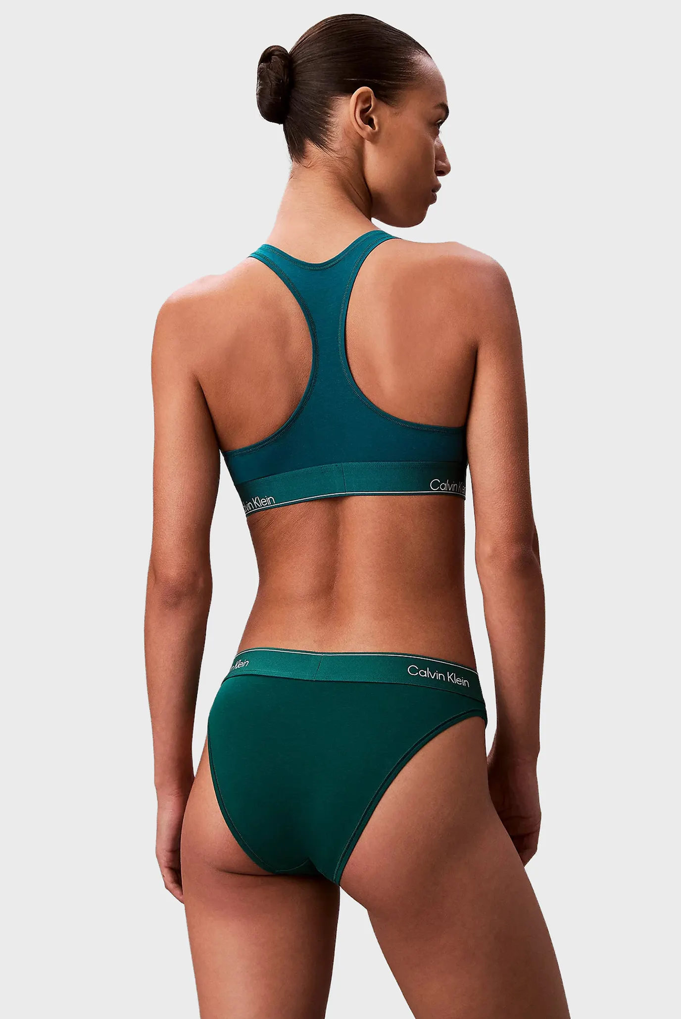 Женские зеленые трусики HIGH LEG TANGA 5