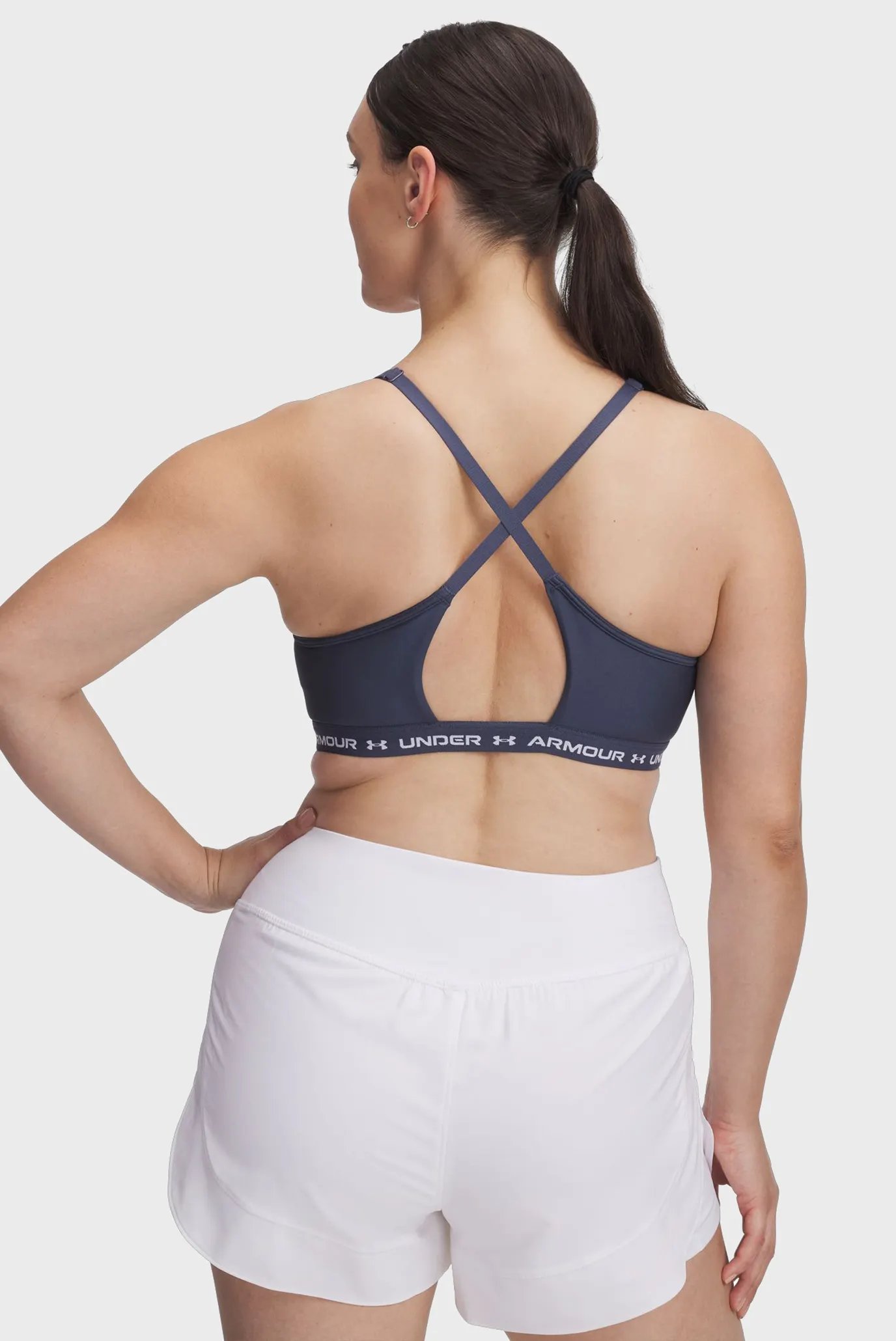 Жіночий темно-сірий топ UA Crossback Low Bra 8