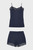 Женская темно-синяя пижама (топ, шорты) LACE TRIM RIB VEST S