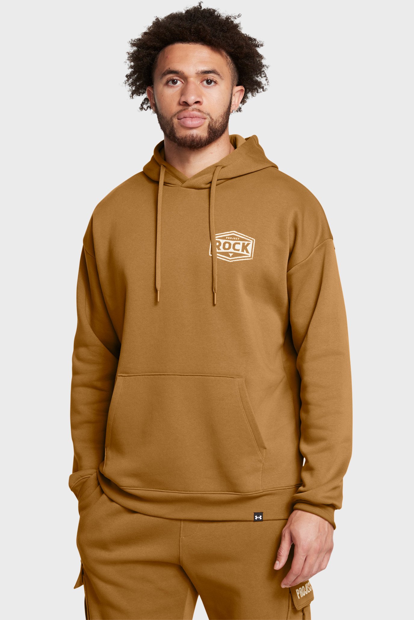 Чоловіче коричневе худі Pjt Rck Icon Fleece Hoody 1