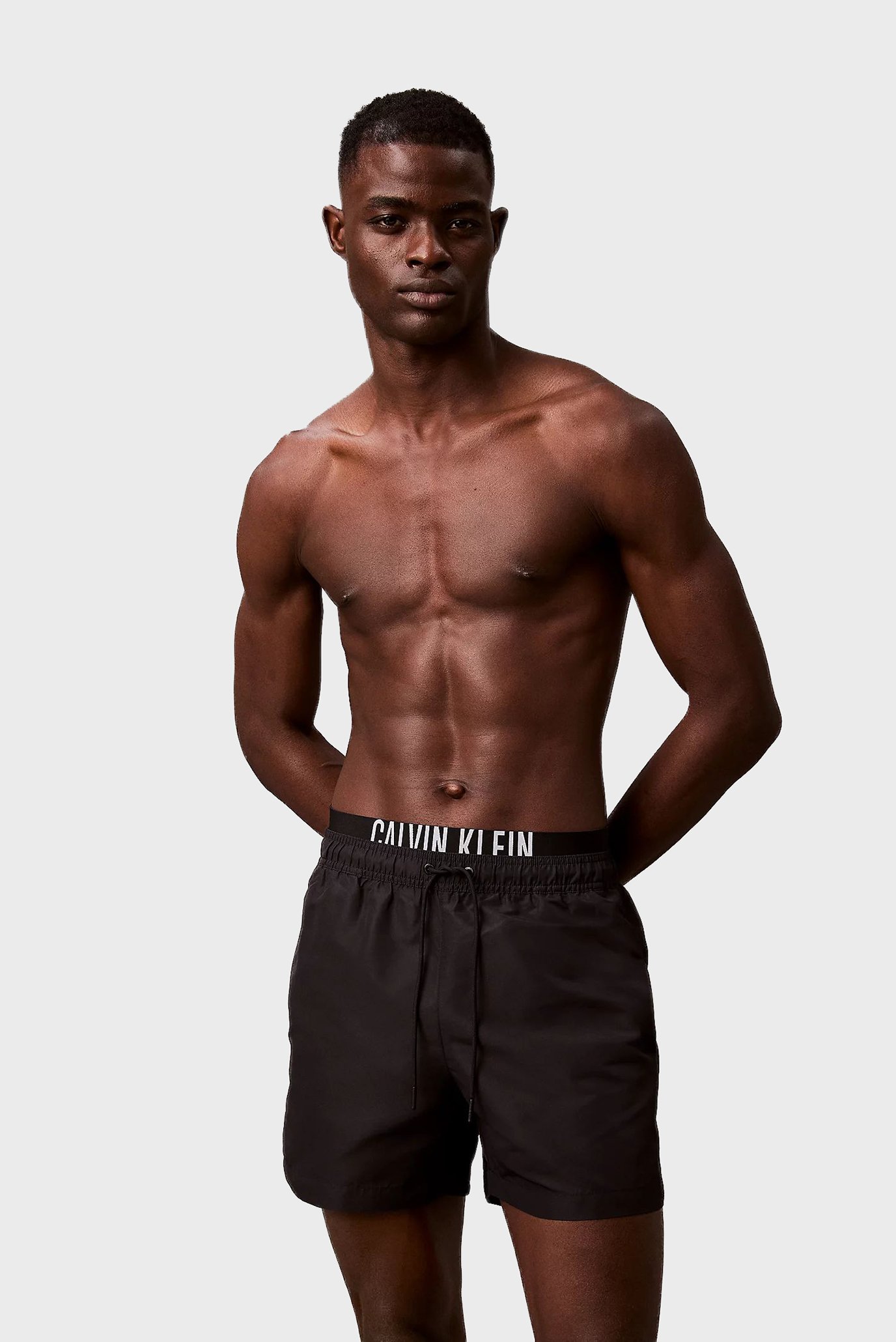 Мужские черные плавательные шорты MEDIUM DOUBLE WB Черный M Calvin Klein KM0KM01093 Мужские черные плавательные шорты MEDIUM DOUBLE WB Черный M Calvin Klein KM0KM01093