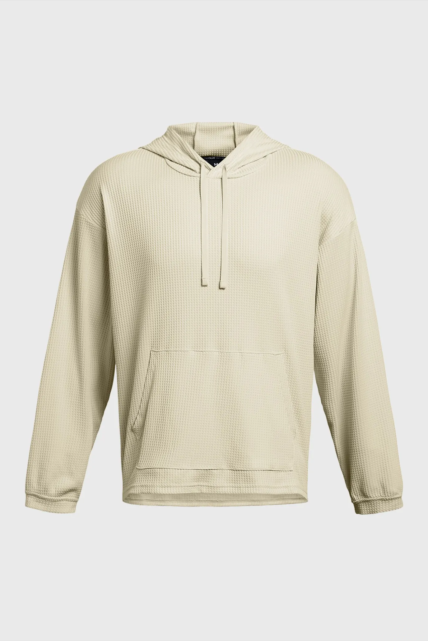 Чоловіче бежеве худі UA Rival Waffle Hoodie 4