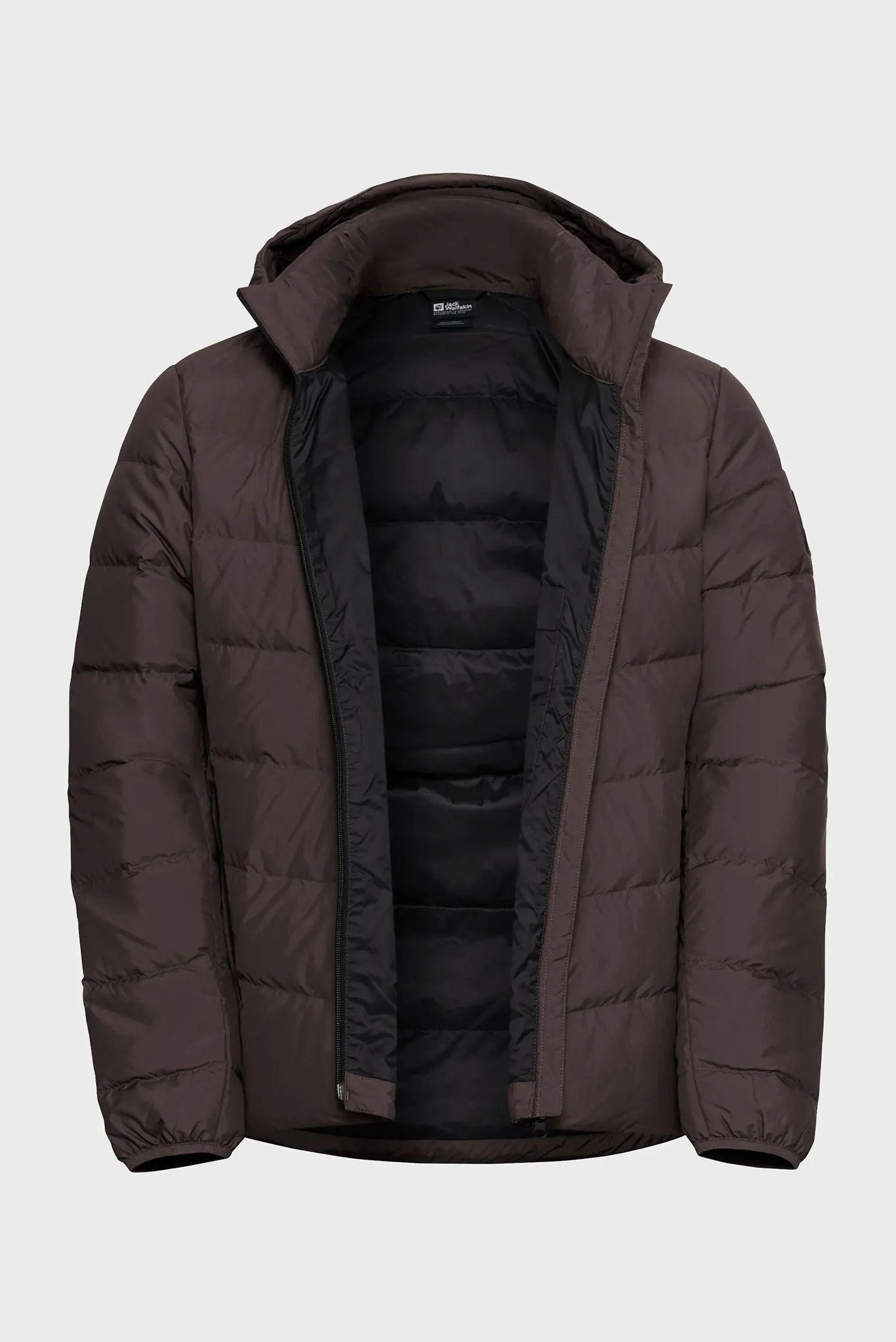 Мужской темно-коричневый пуховик 9
