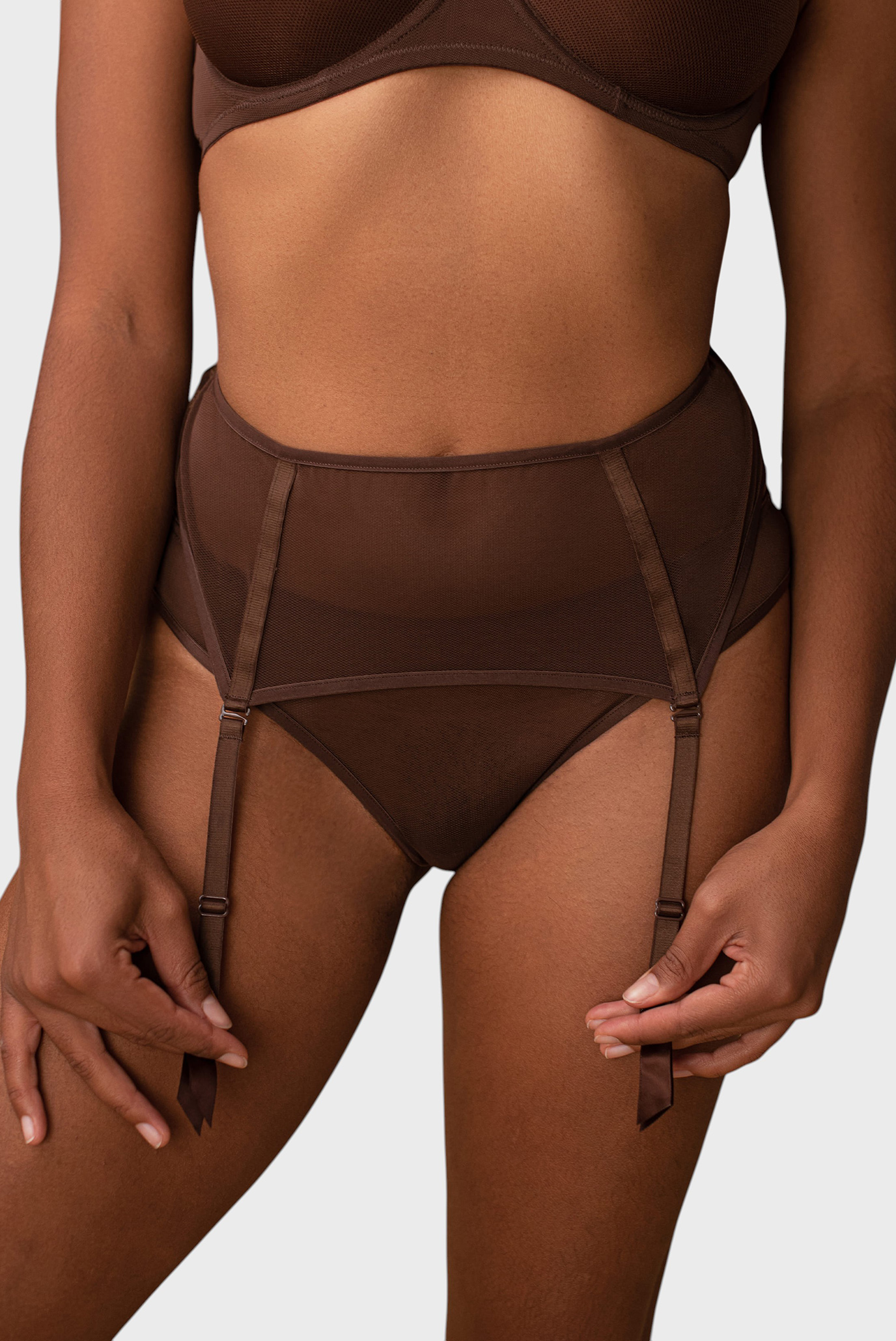 Женский коричневый пояс для чулок Коричневый S brabrabra SLZ23602006 Женский коричневый пояс для чулок Коричневый S brabrabra SLZ23602006