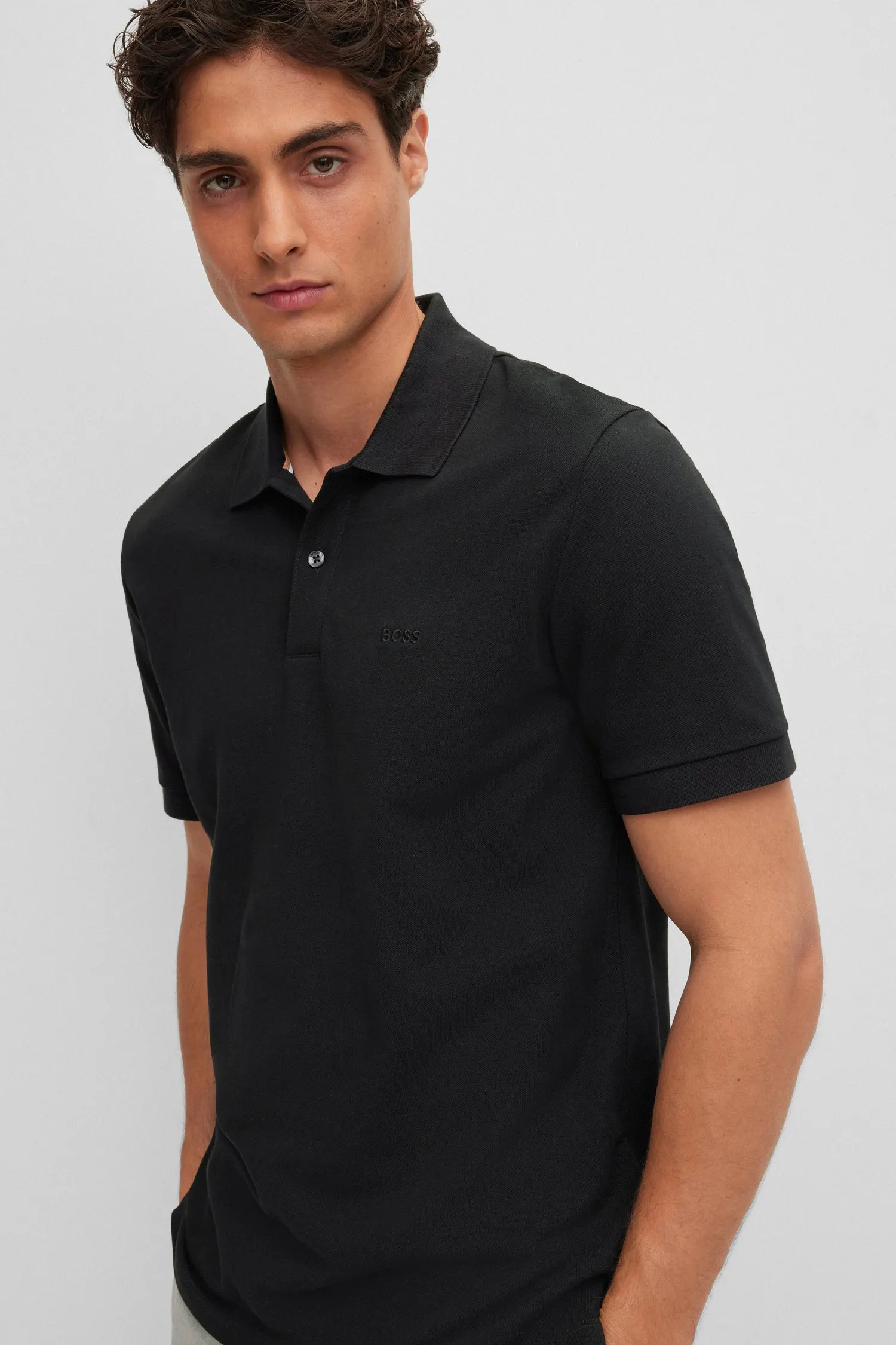 Мужское черное поло 4