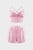 Женский розовый велюровый комплект одежды (топ, шорты)