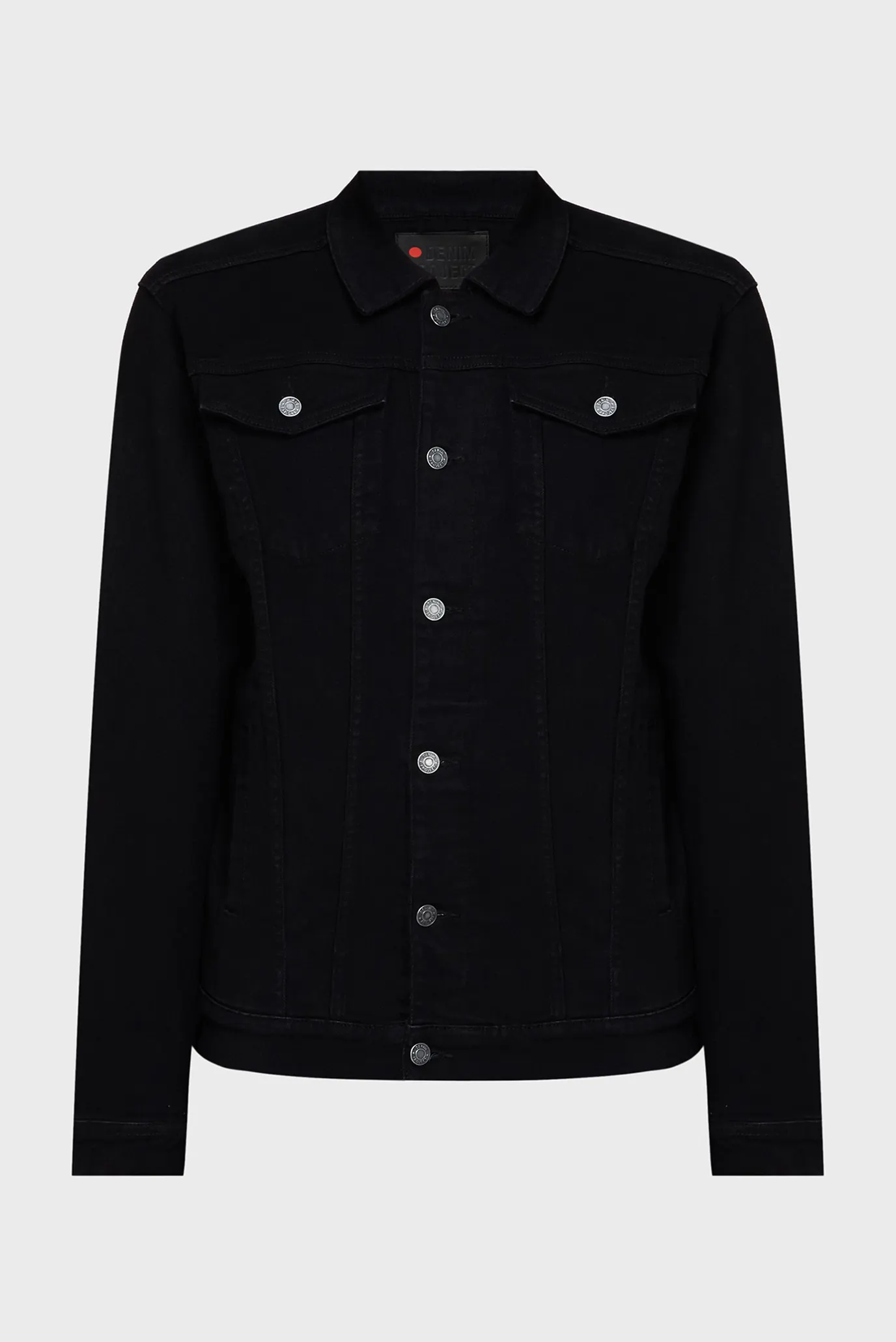 Чоловіча чорна джинсова куртка 6