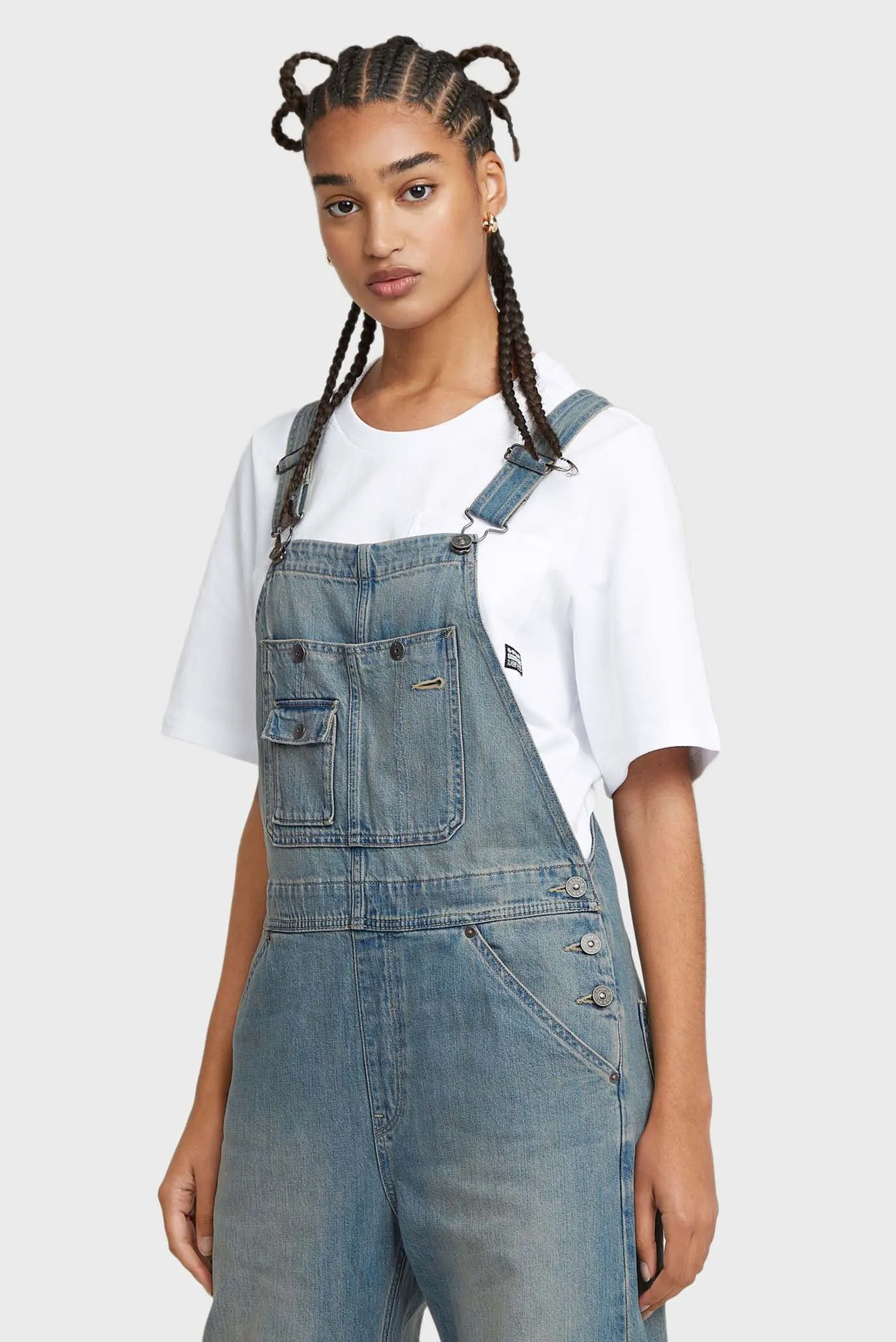 Жіночий блакитний джинсовий комбінезон Bowey 3D 4