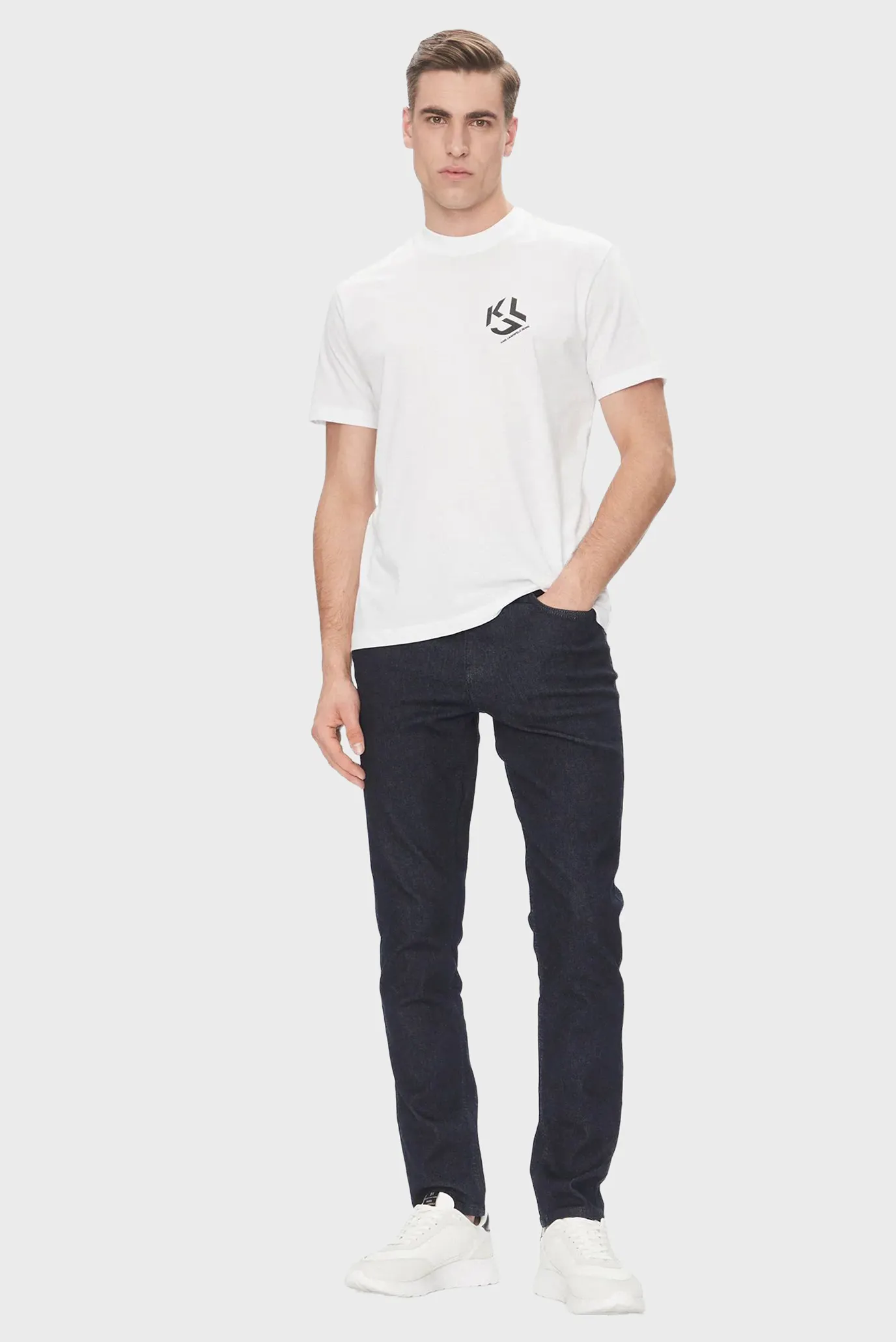 Мужские темно-синие джинсы slim denim 2