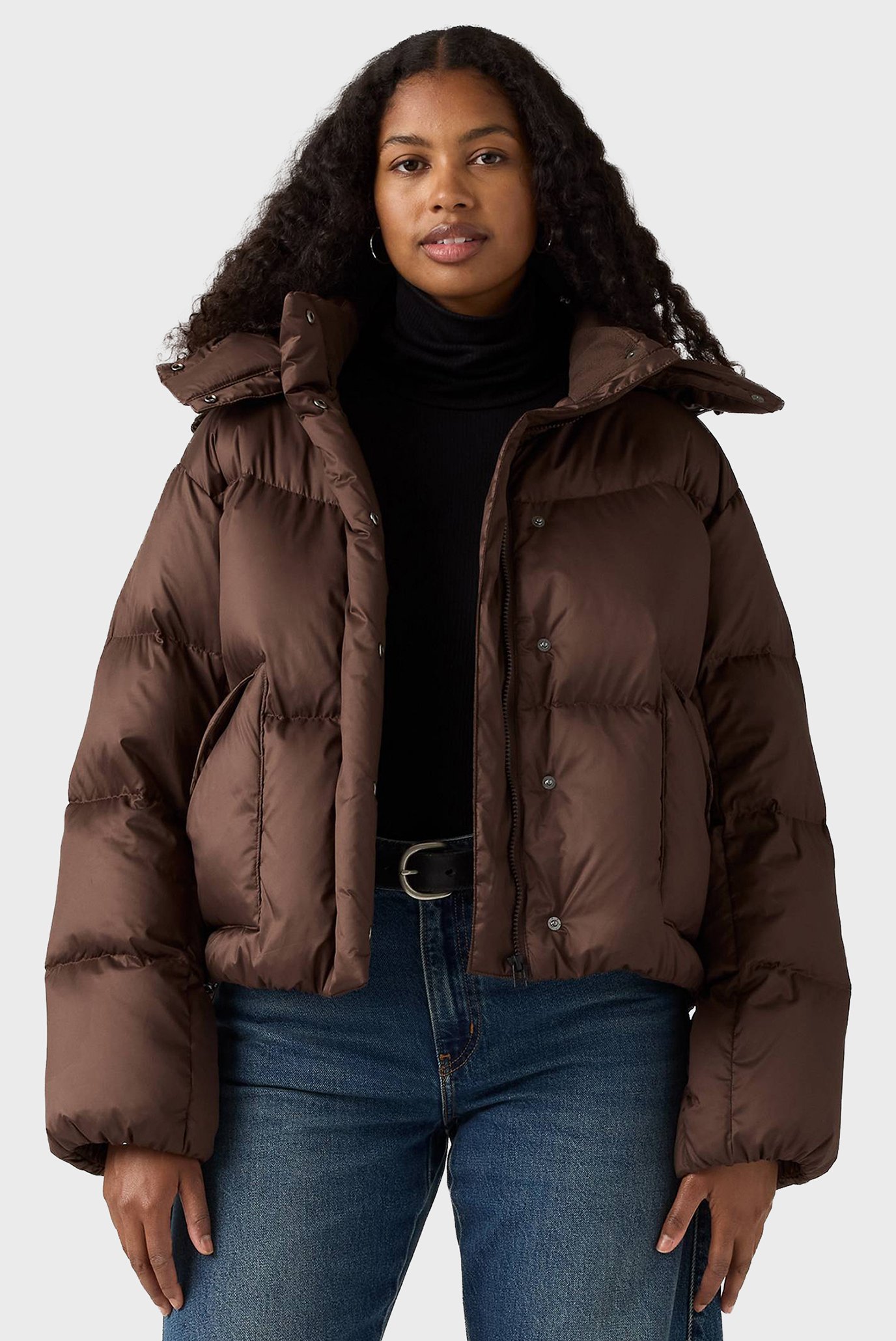 Женский темно-коричневый пуховик Коричневый XS Levi’s® 003MD;0006