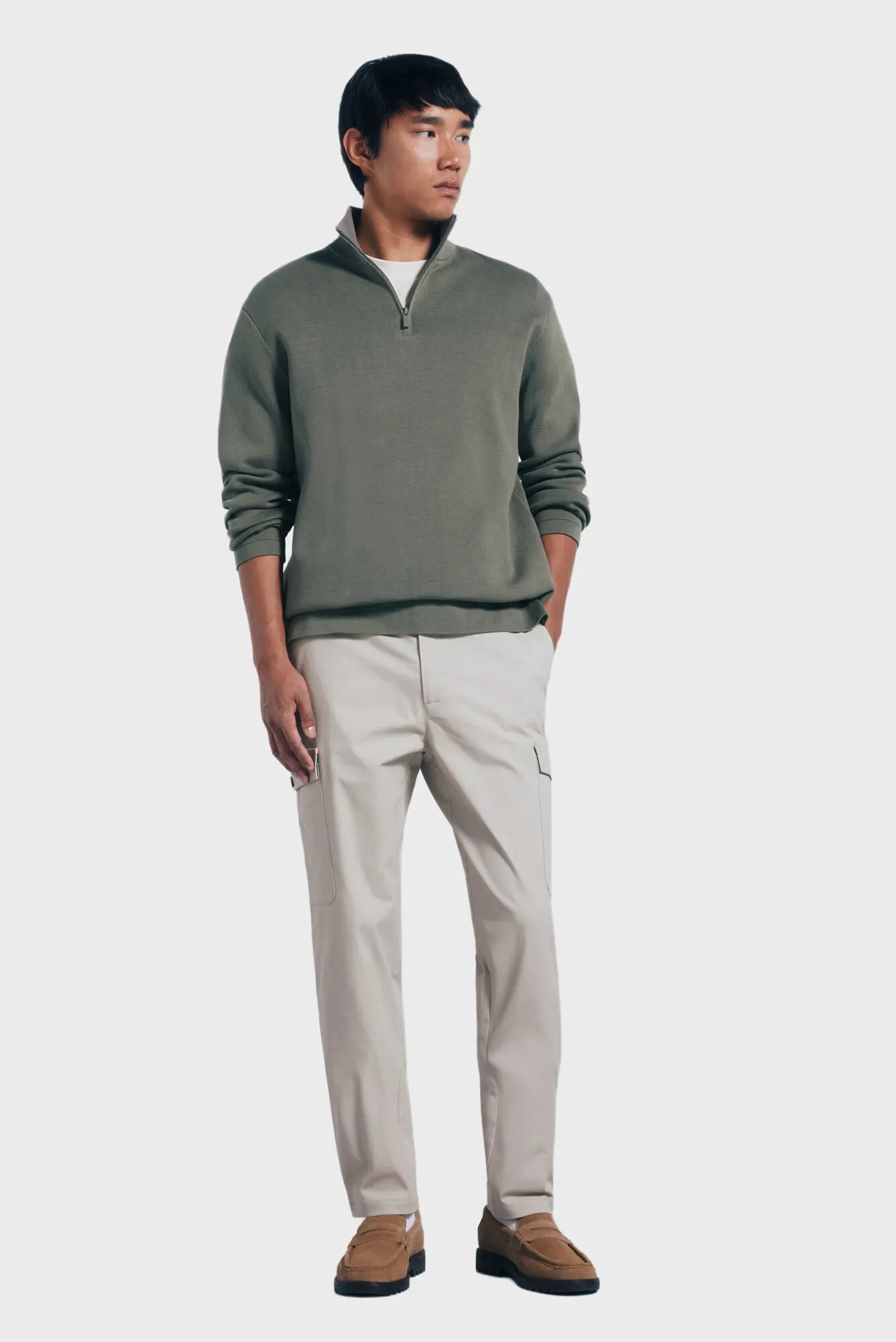 Чоловіча оливкова кофта Milano 4