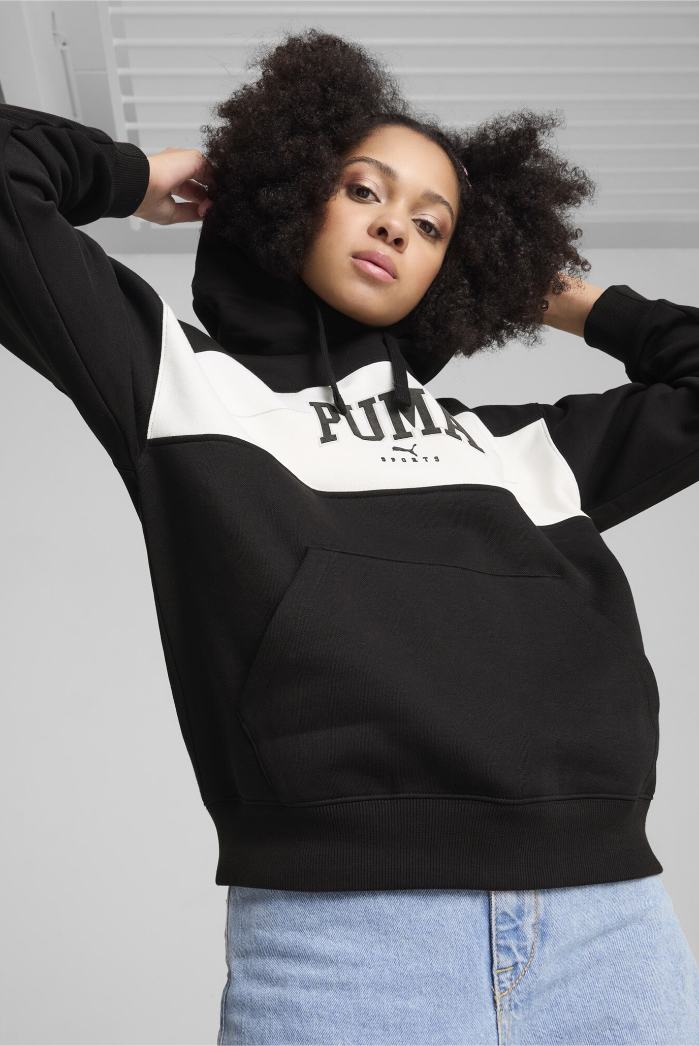 Женское черное худи PUMA SQUAD Full-Length Hoodie Women 1