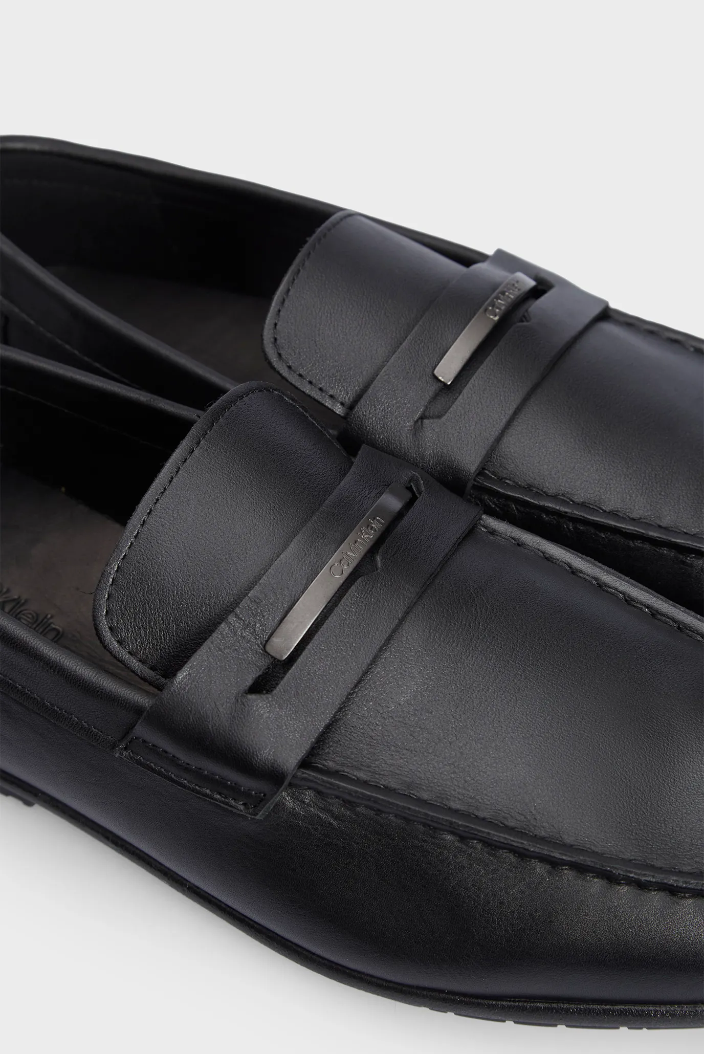 Чоловічі чорні шкіряні мокасини DRIVING SHOE METAL BAR 2