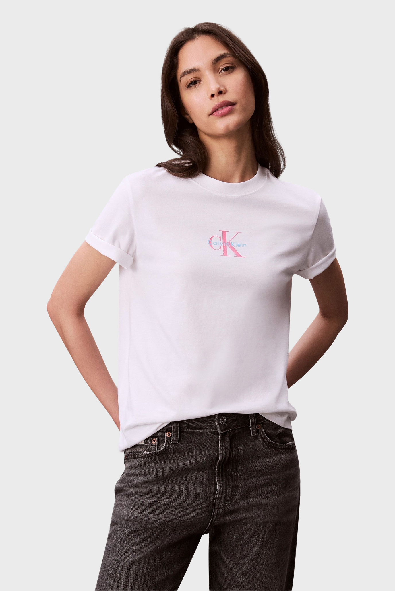 Женская белая футболка Белый S Calvin Klein Jeans LV047C856G Женская белая футболка Белый S Calvin Klein Jeans LV047C856G