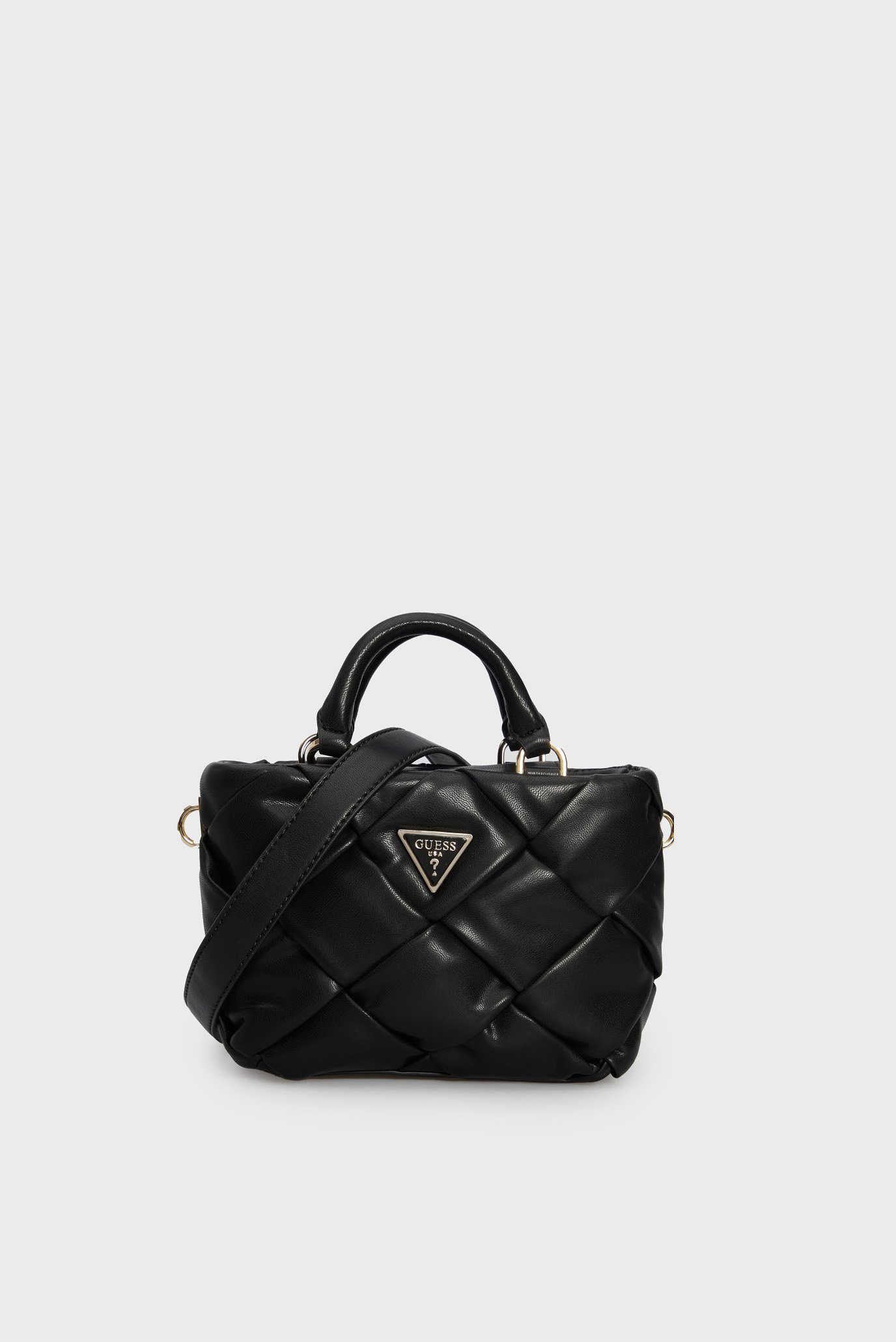Жіноча чорна сумка ZAINA MINI SATCHEL Guess HWWG8986760 — MD-Fashion