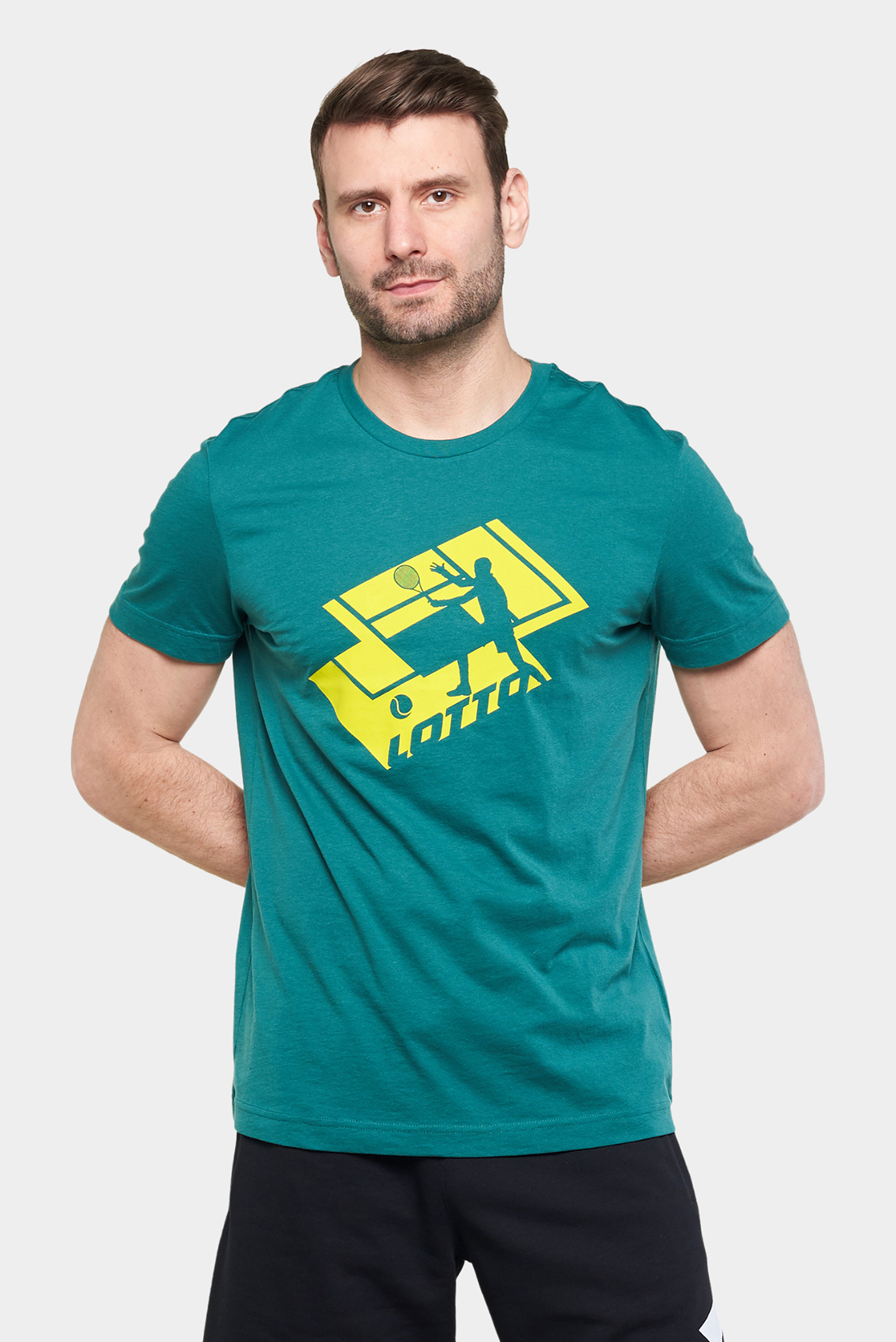Мужская зеленая футболка TEE TENNIS CLUB II Зеленый S Lotto 220209/BZ6 Мужская зеленая футболка TEE TENNIS CLUB II Зеленый S Lotto 220209/BZ6