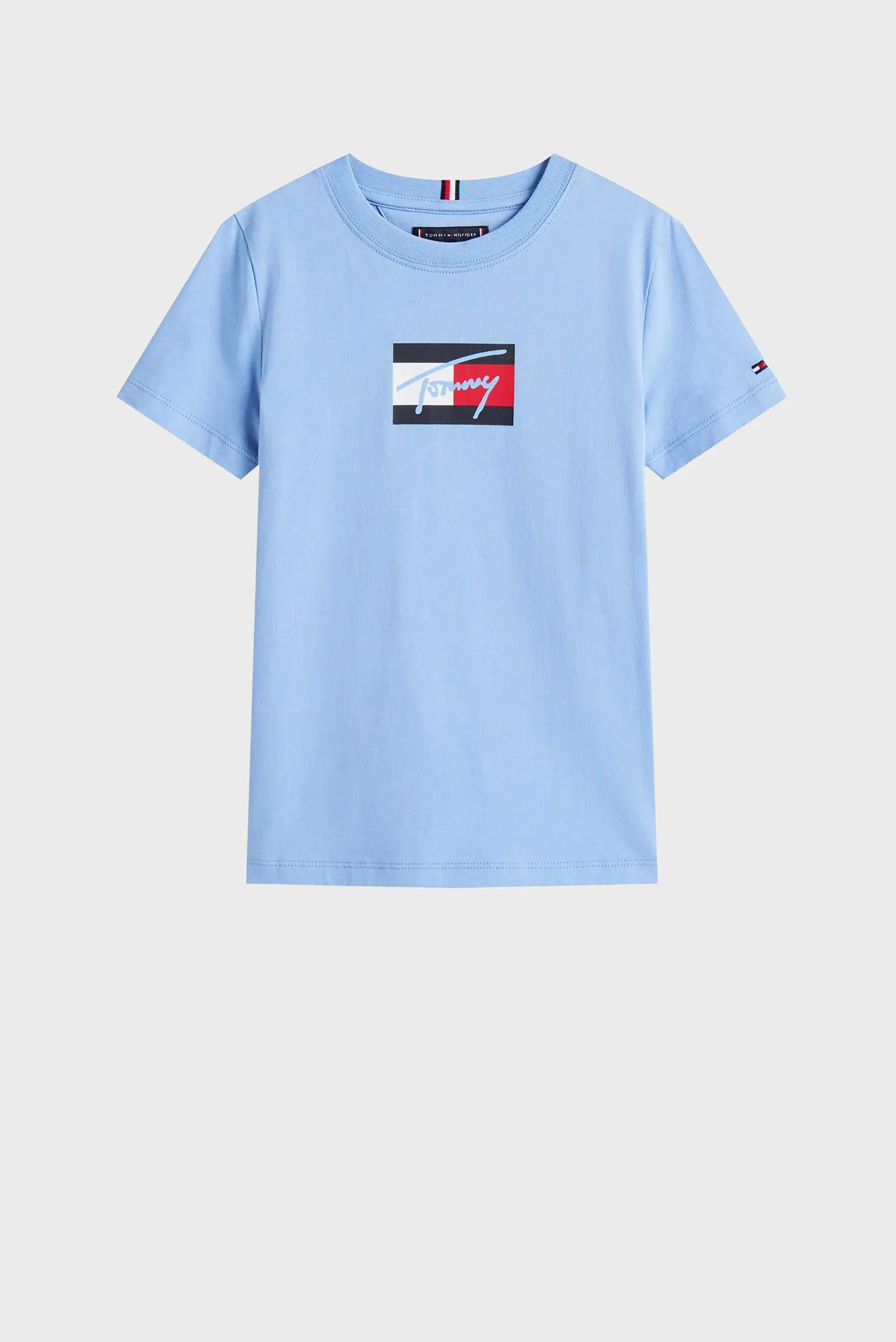 Дитяча блакитна футболка TOMMY SCRIPT FLAG 4