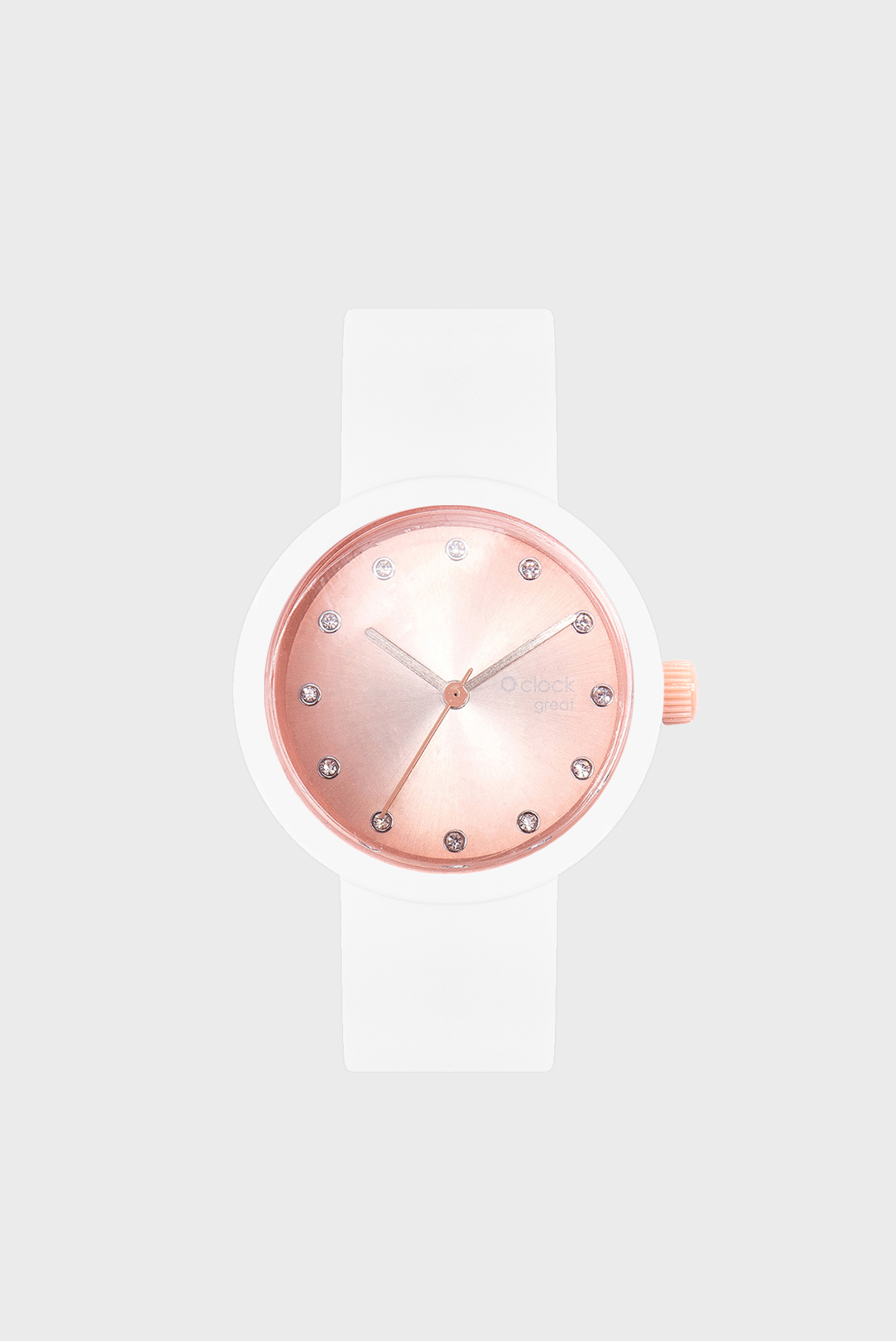 Жіночий білий годинник O clock great 1