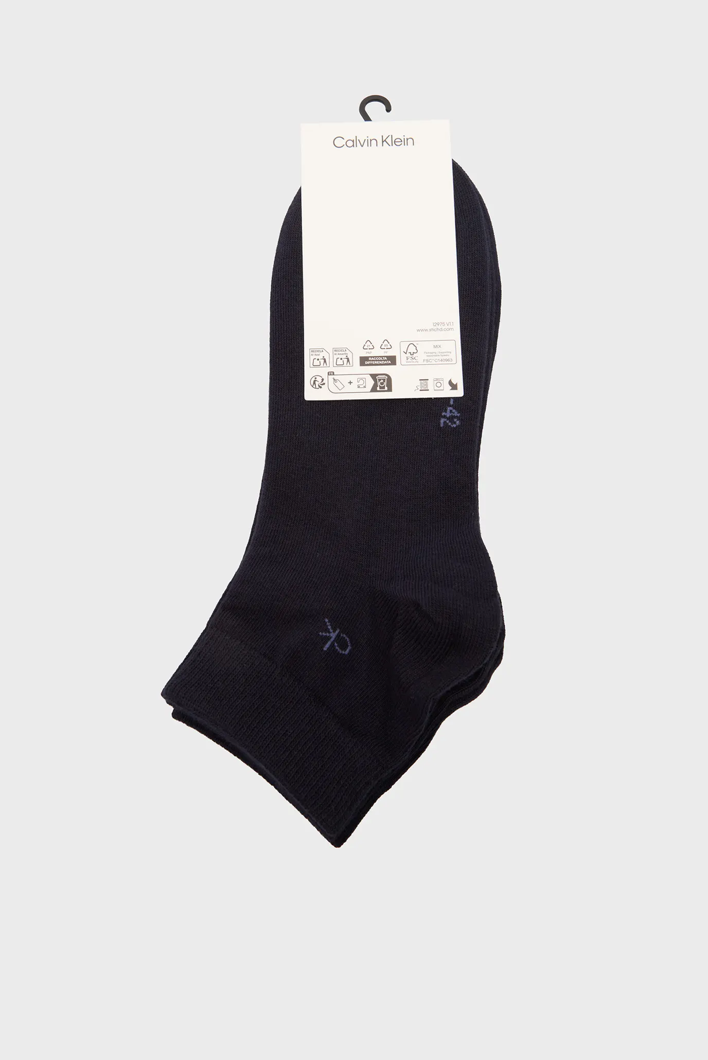 Чоловічі сині шкарпетки (3 пари) QUARTER 3