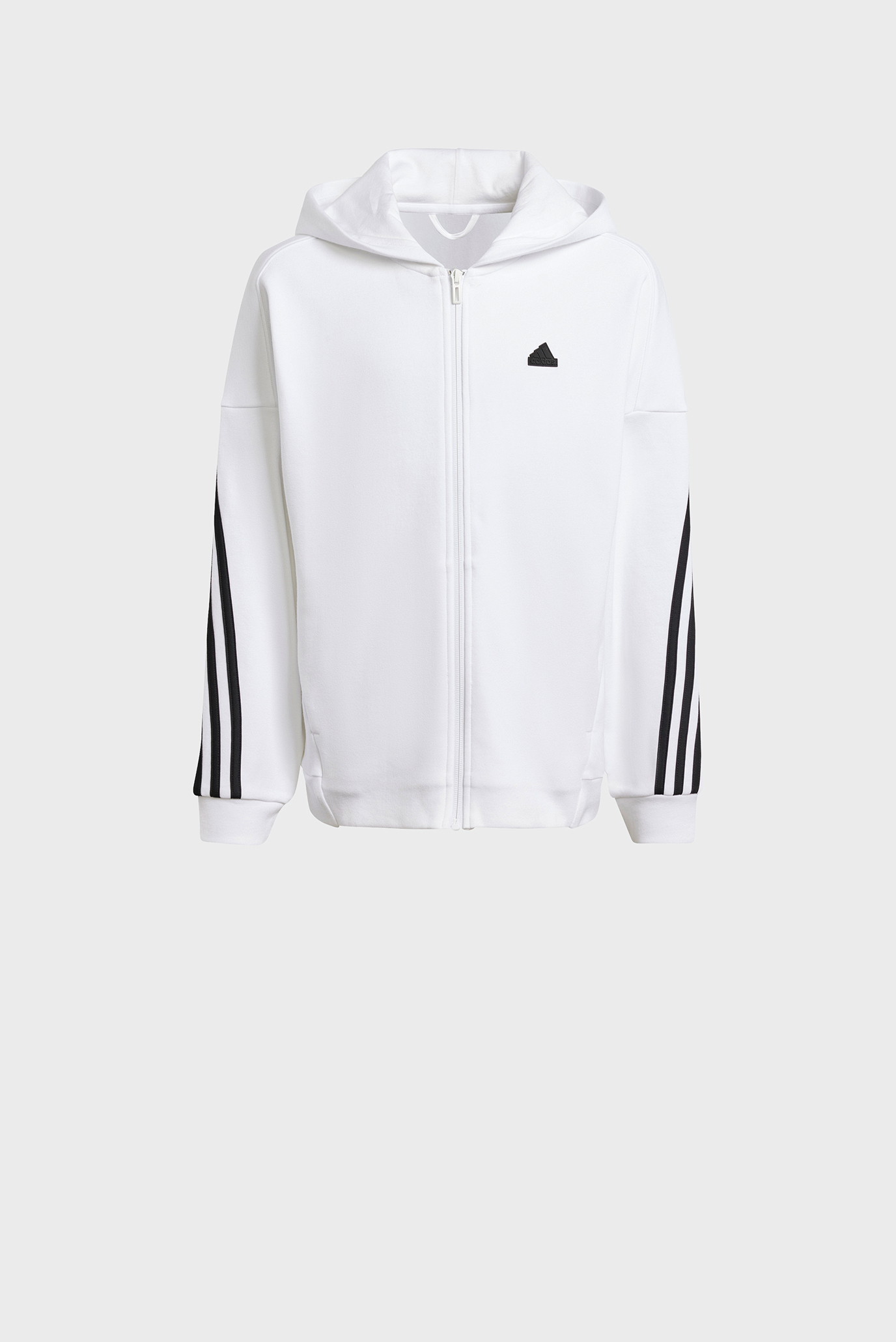 Детское белое худи Future Icons 3-Stripes Full-Zip 1