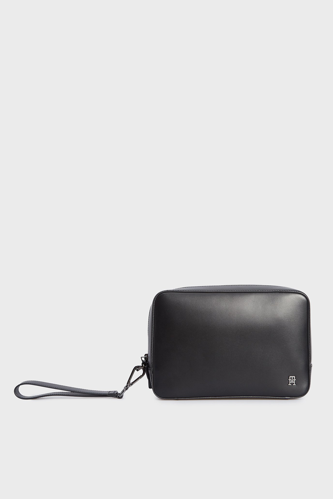 Мужской черный кожаный несессер TH MODERN LEA WASHBAG 1