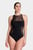 Женский черный купальник MESH PANELS SWIMSUIT SWIM PRO