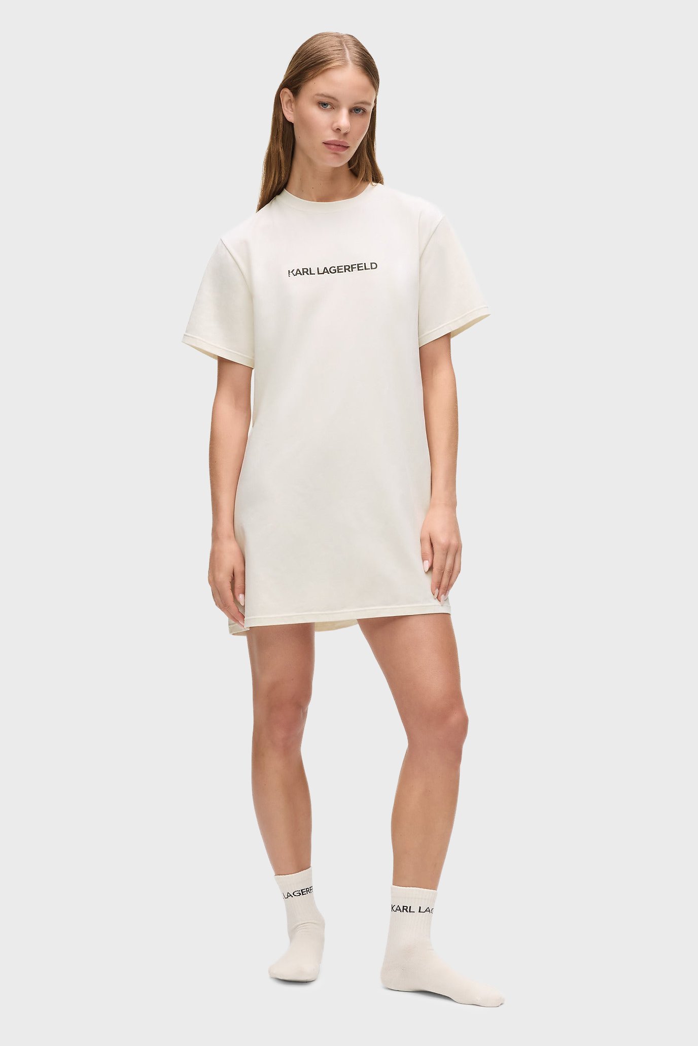 Женский комплект одежды (ночная рубашка, носки) elongated Бежевый S Karl Lagerfeld A4W45013 Женский комплект одежды (ночная рубашка, носки) elongated Бежевый S Karl Lagerfeld A4W45013
