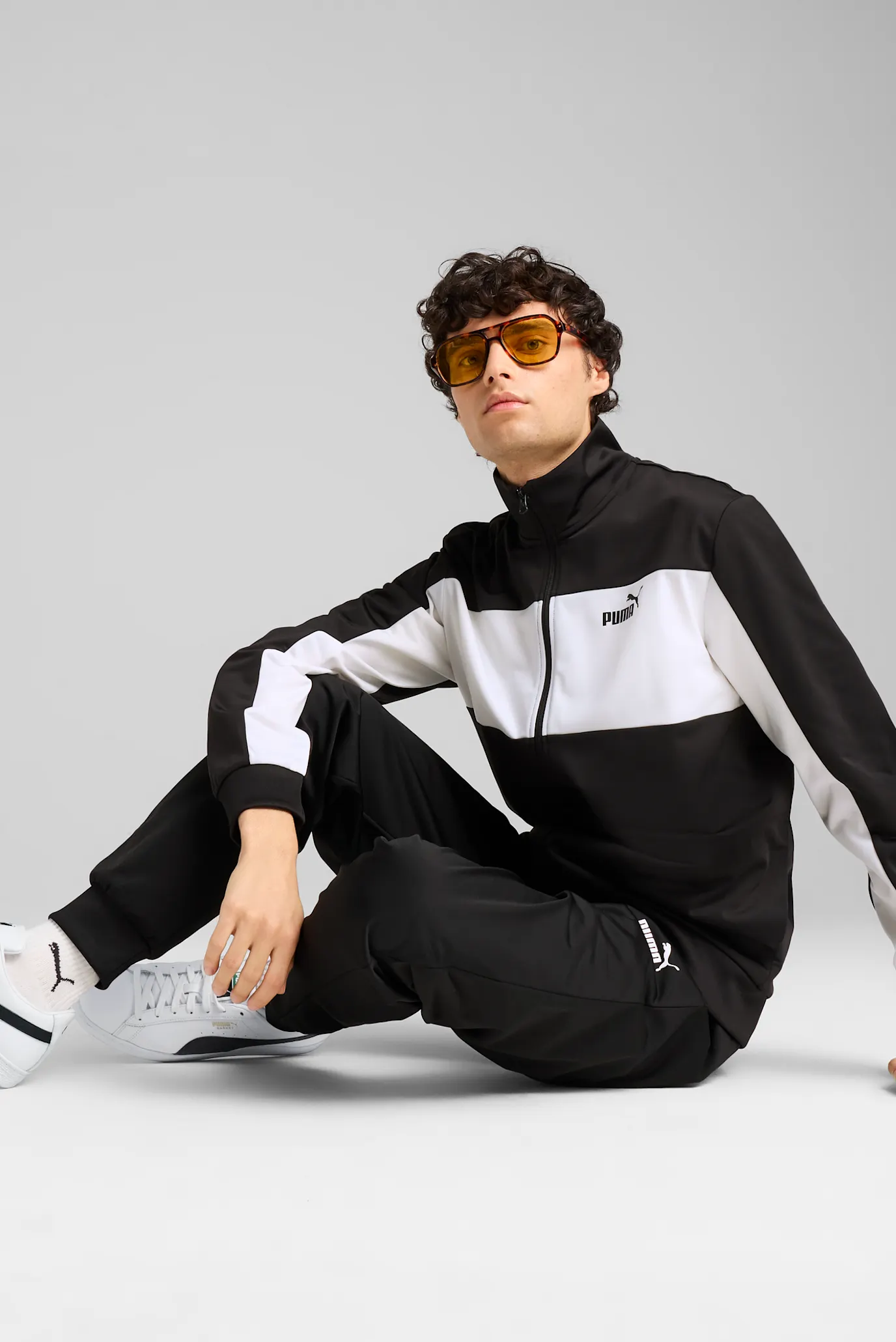 Чоловічий чорний спортивний костюм (кофта, штани) PUMA Poly Colourblock Suit Men 1