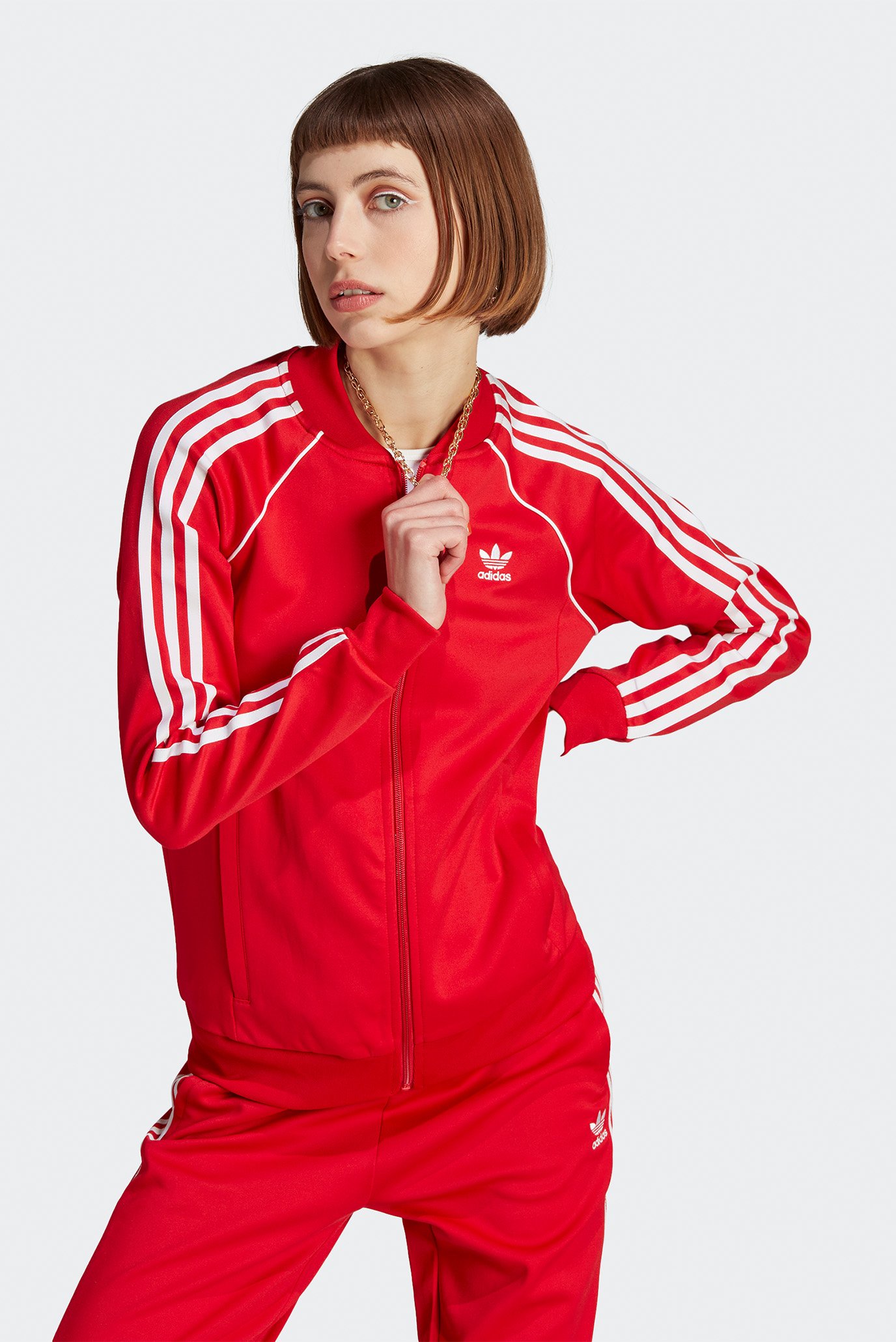 Женская красная спортивная кофта Adicolor Classics SST 1