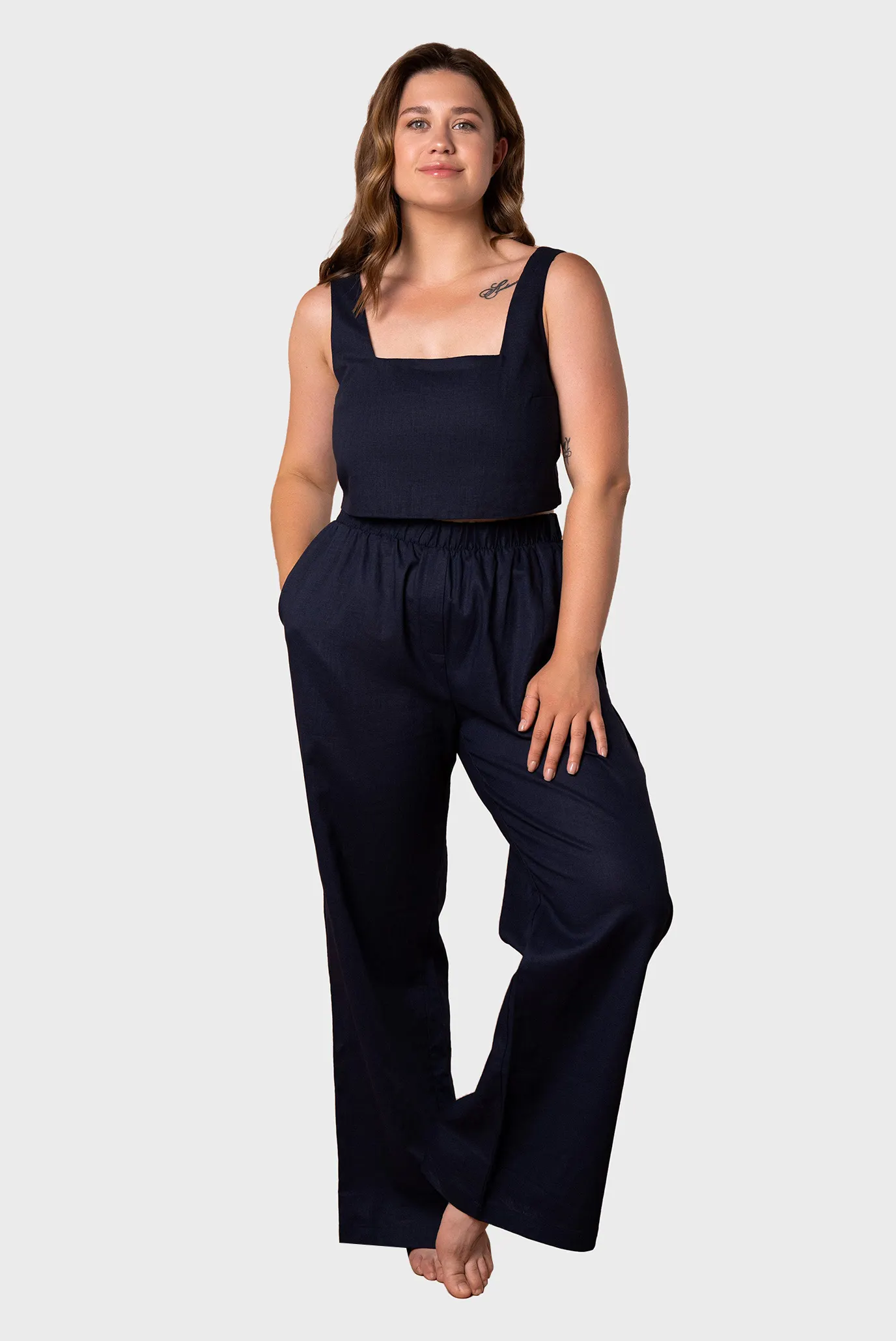 Женский темно-синий топ 3