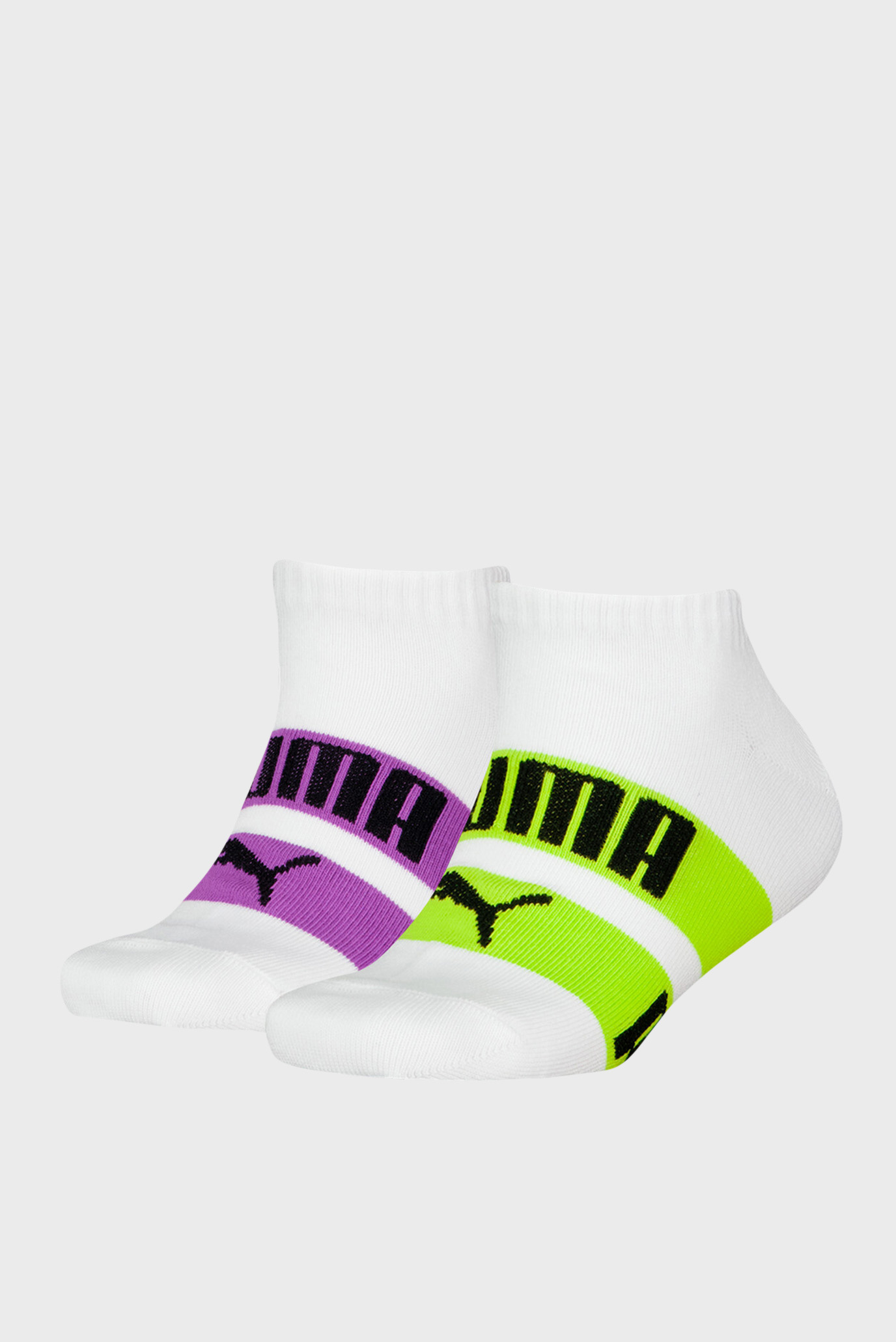 Дитячі білі шкарпетки (2 пари) PUMA KIDS LOGO STRIPES SNEAK 1