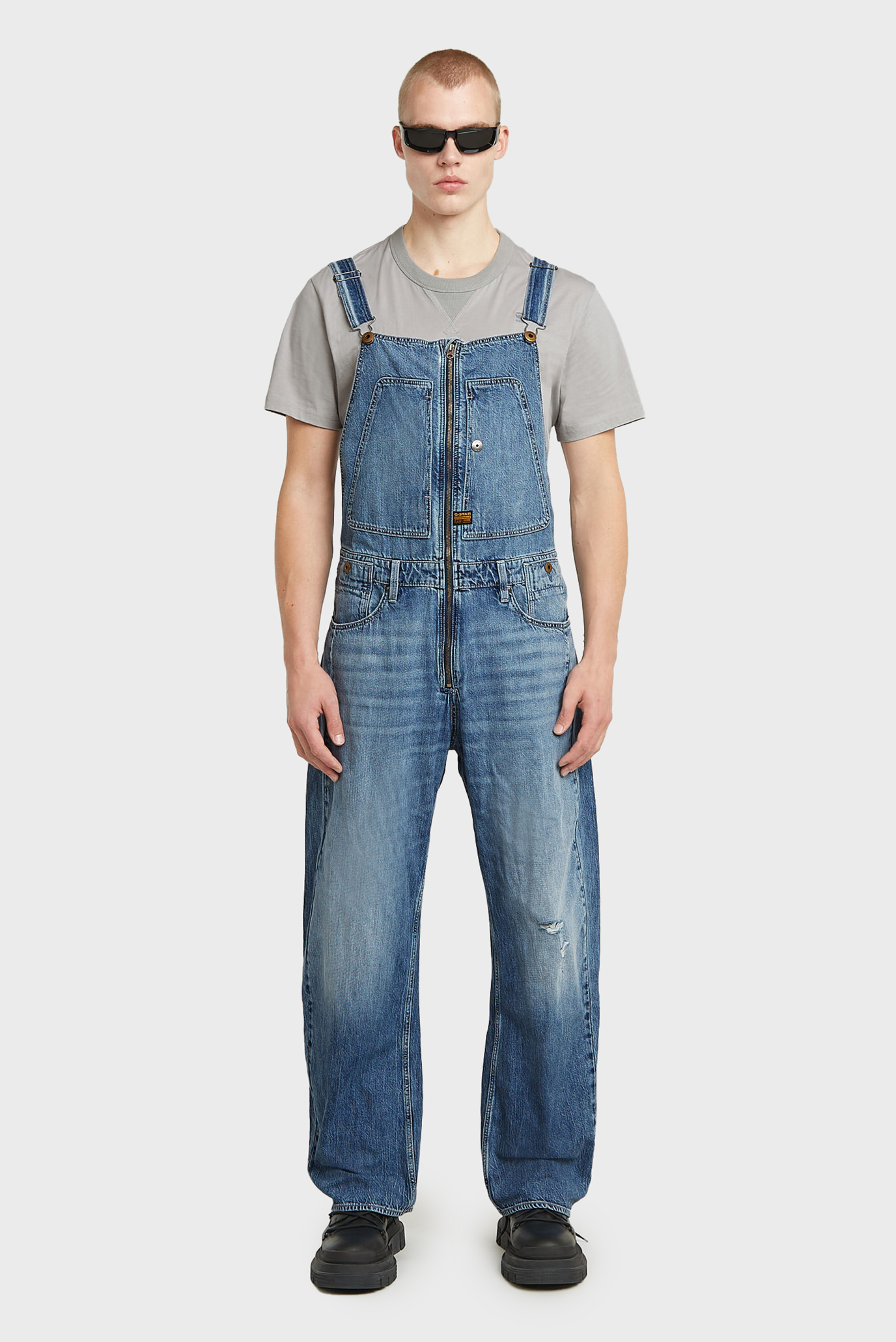 Мужской синий джинсовый комбинезон Dungaree 3D Loose Синий M G-Star RAW D26447,D536 Мужской синий джинсовый комбинезон Dungaree 3D Loose Синий M G-Star RAW D26447,D536